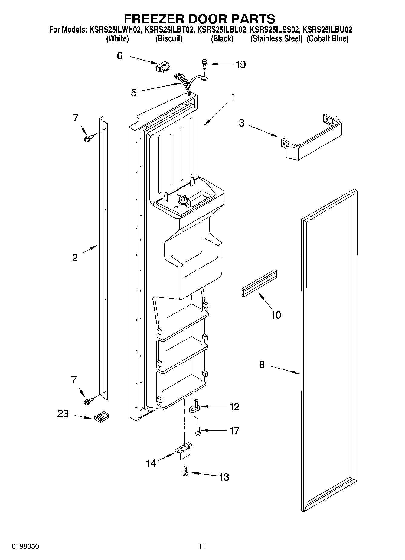 07 - FREEZER DOOR PARTS
