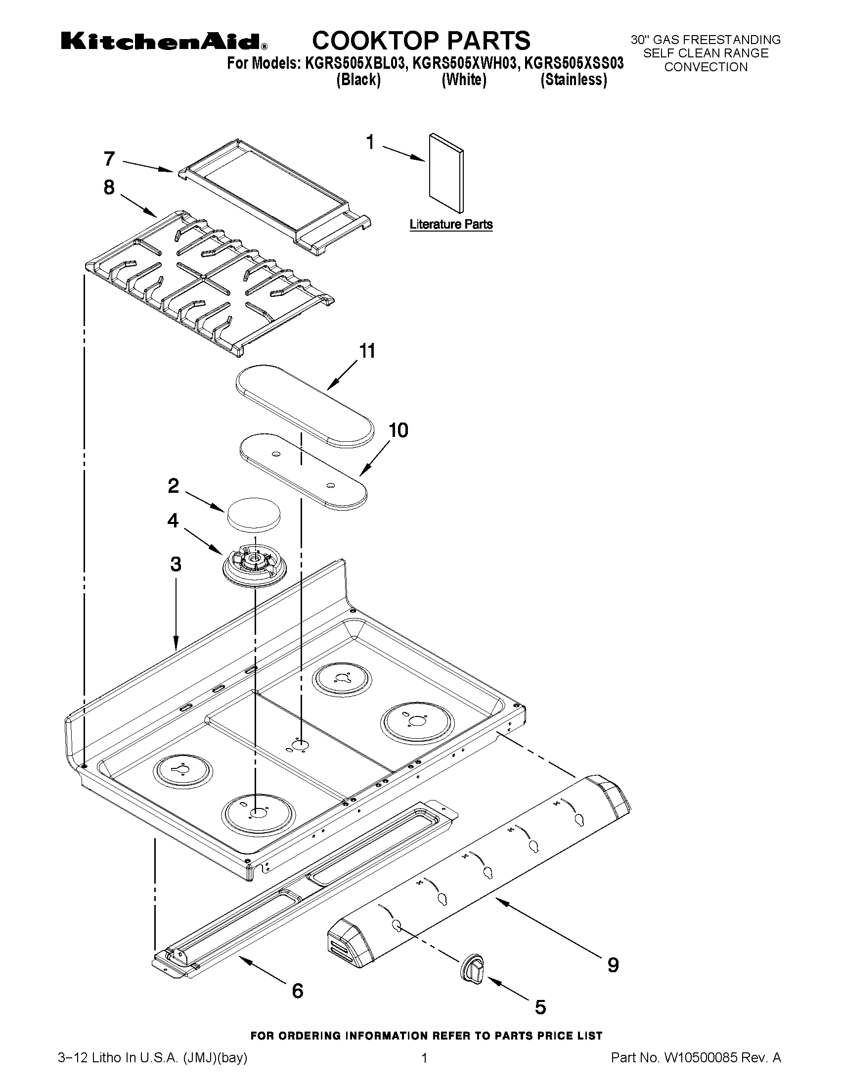 01 - COOKTOP PARTS