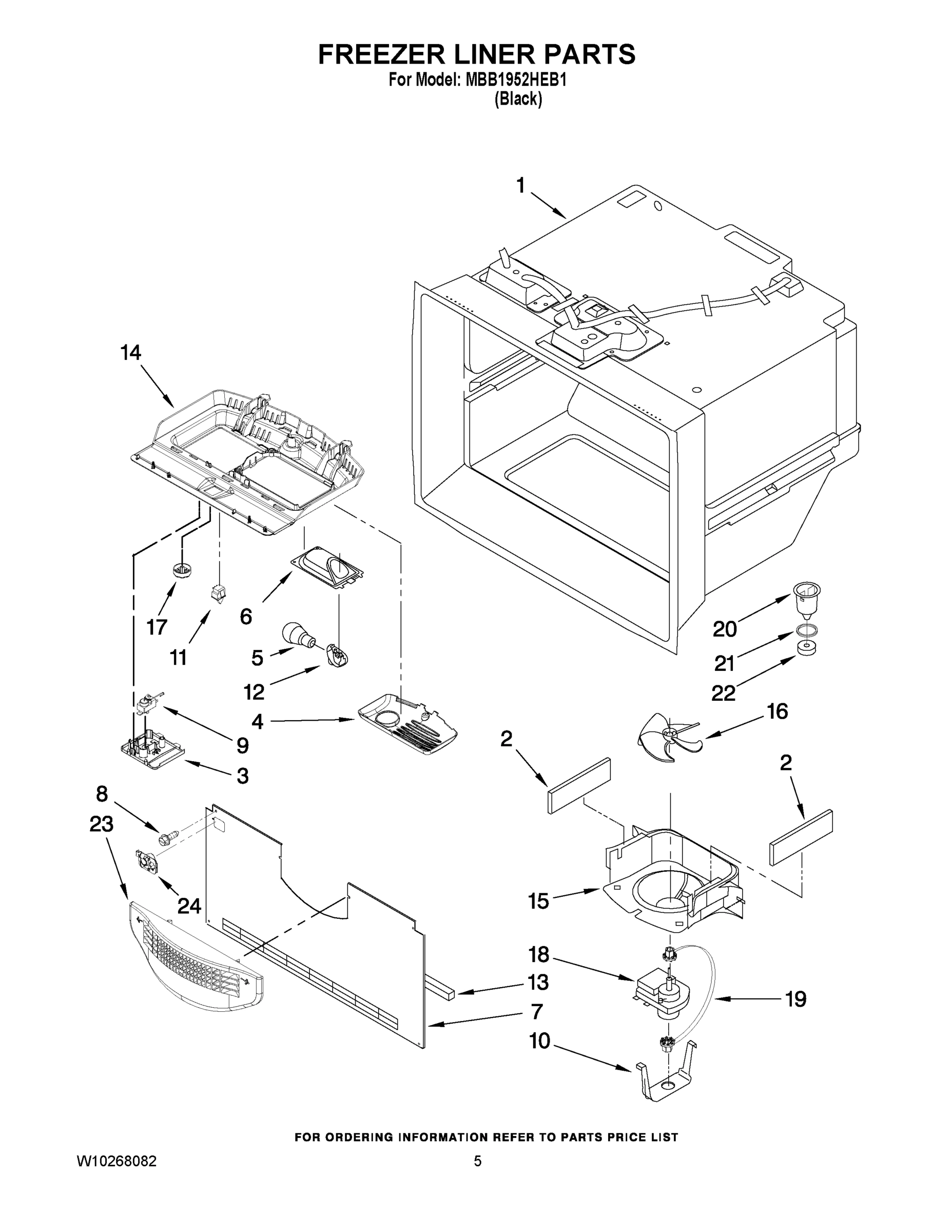 03 - FREEZER LINER PARTS