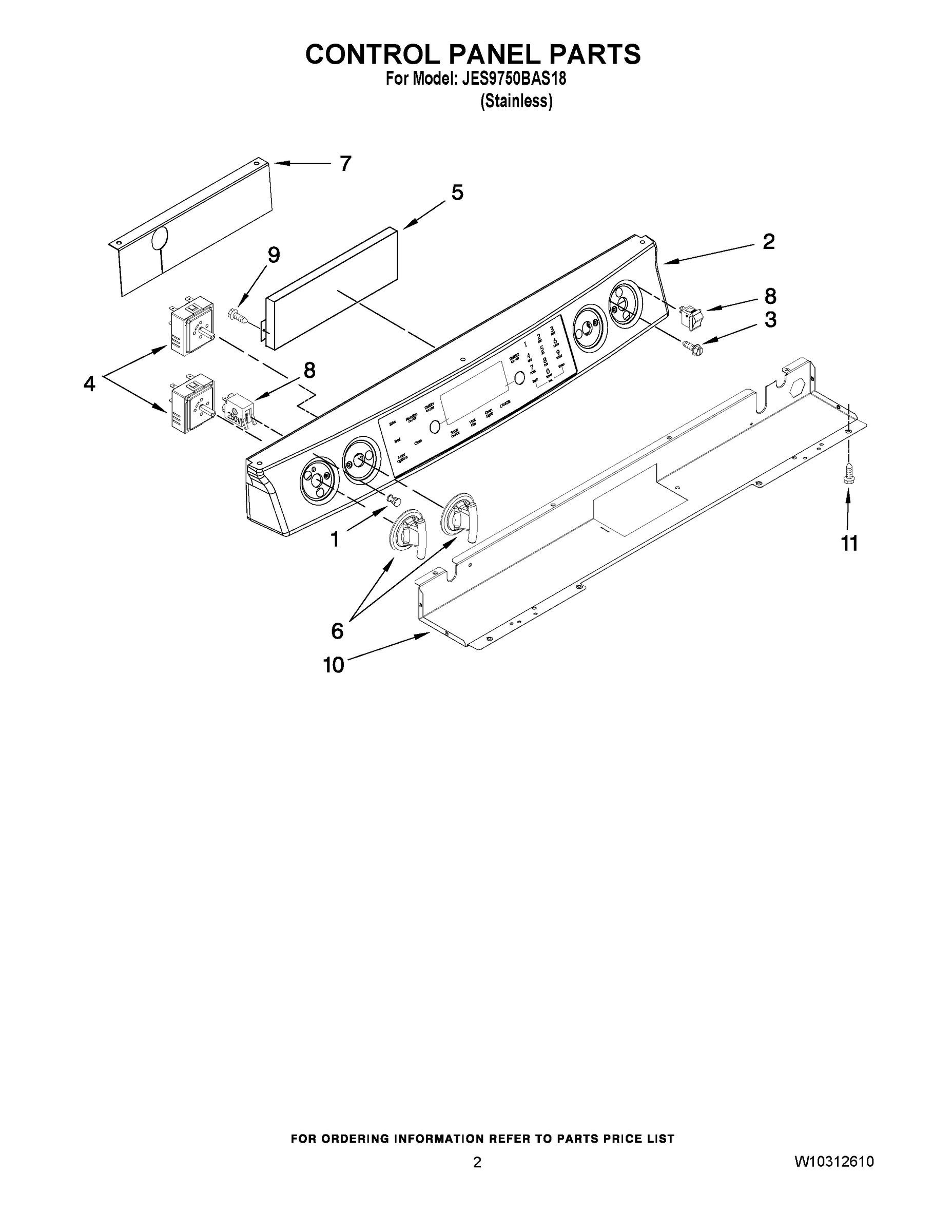 02 - CONTROL PANEL PARTS