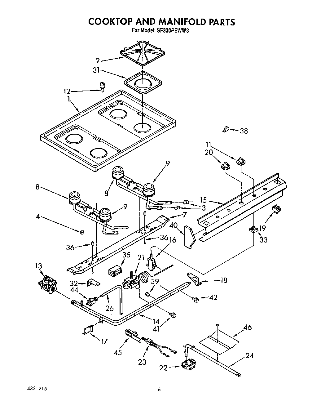 05 - COOKTOP AND MANIFOLD, LIT/OPTIONAL
