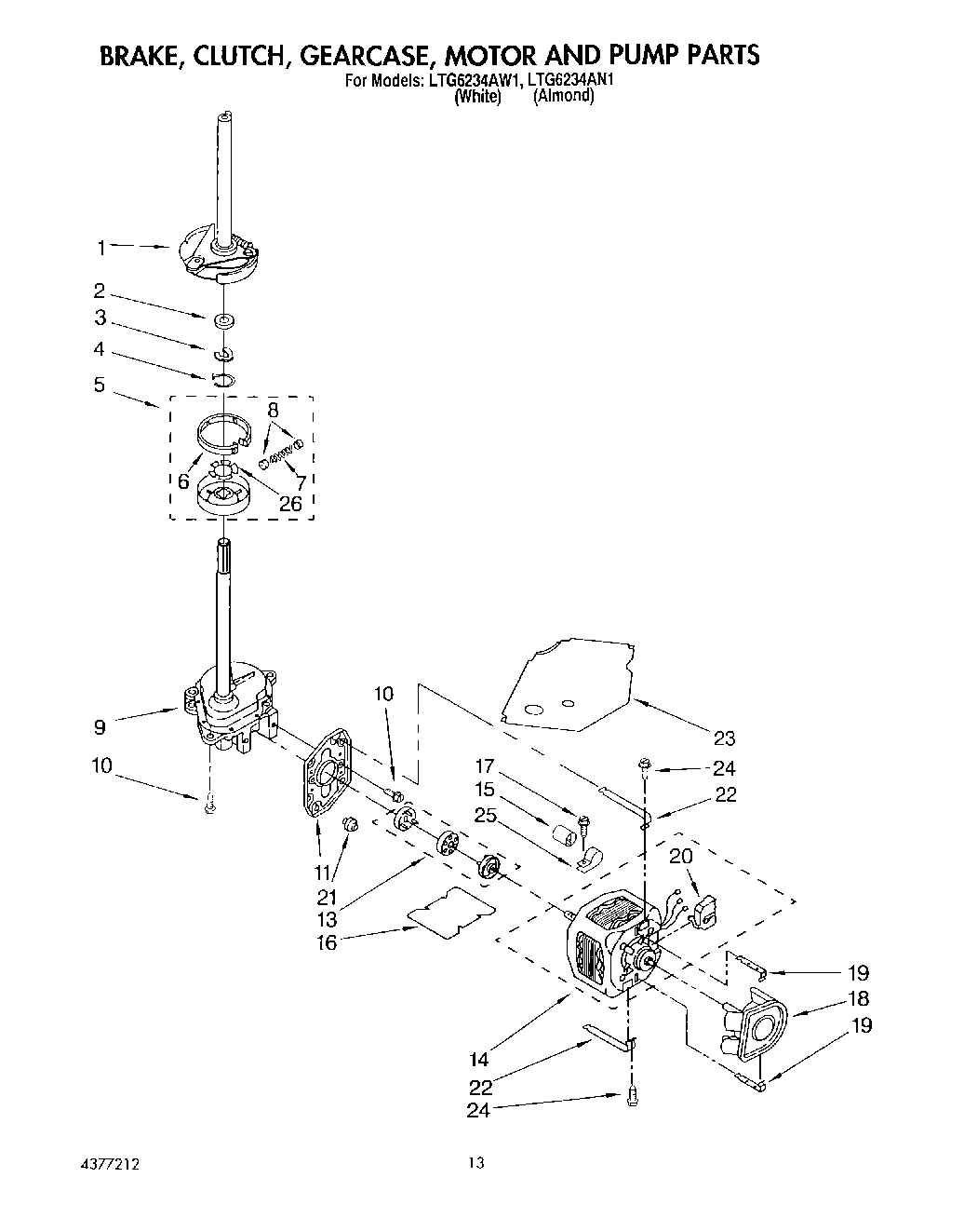 08 - BRAKE, CLUTCH, GEARCASE, MOTOR AND PUMP