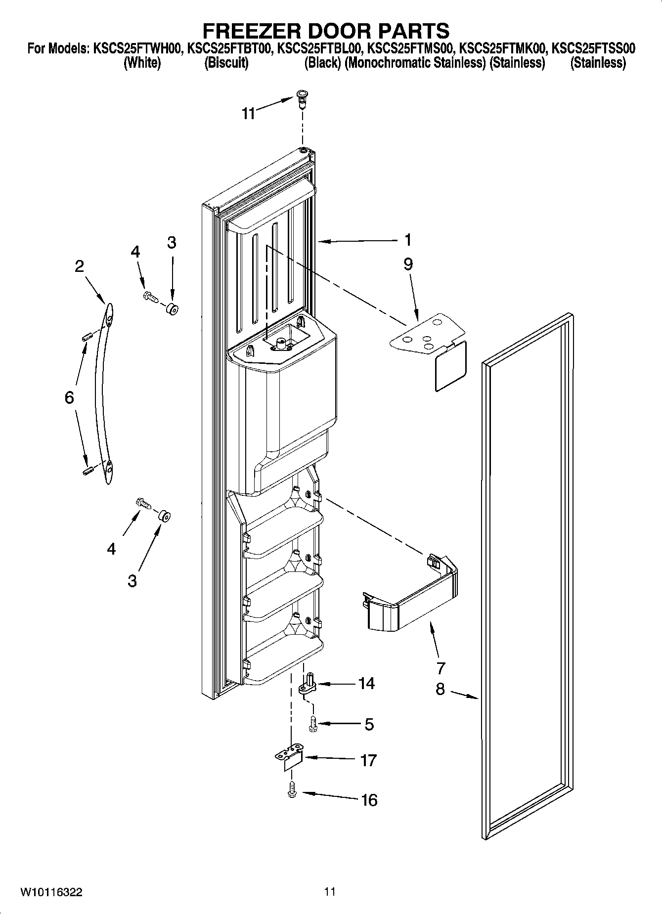 07 - FREEZER DOOR PARTS