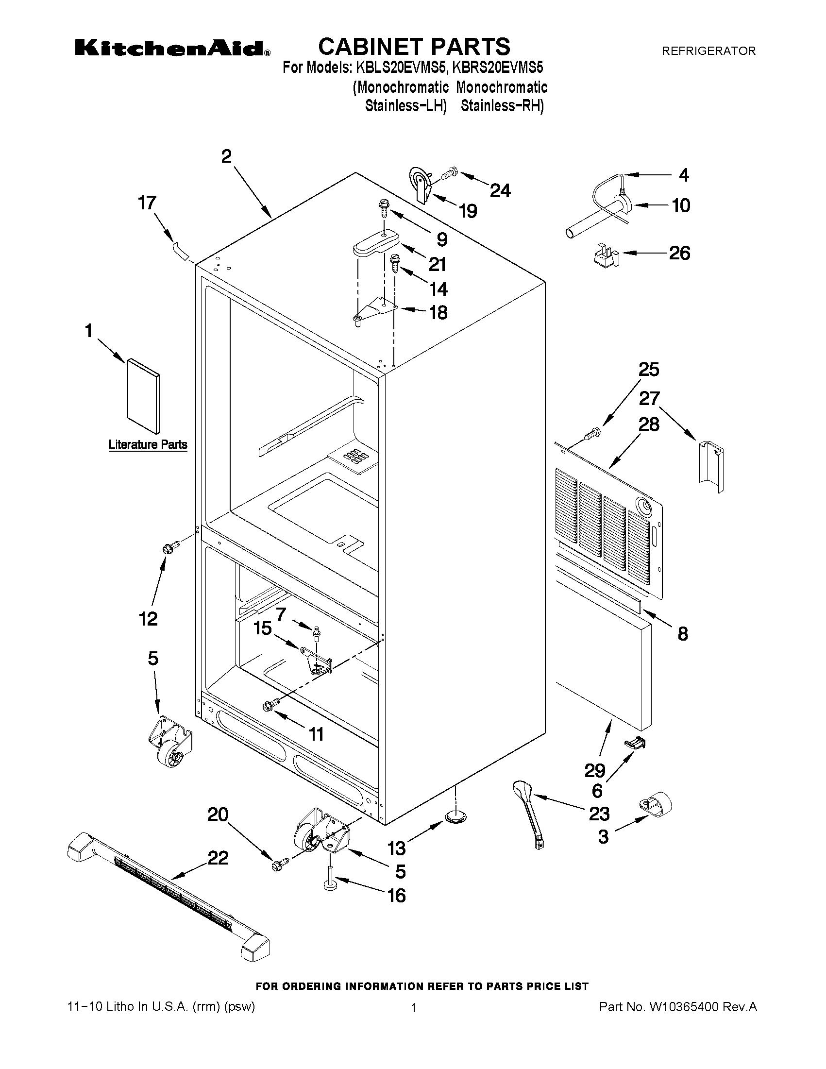 01 - CABINET PARTS