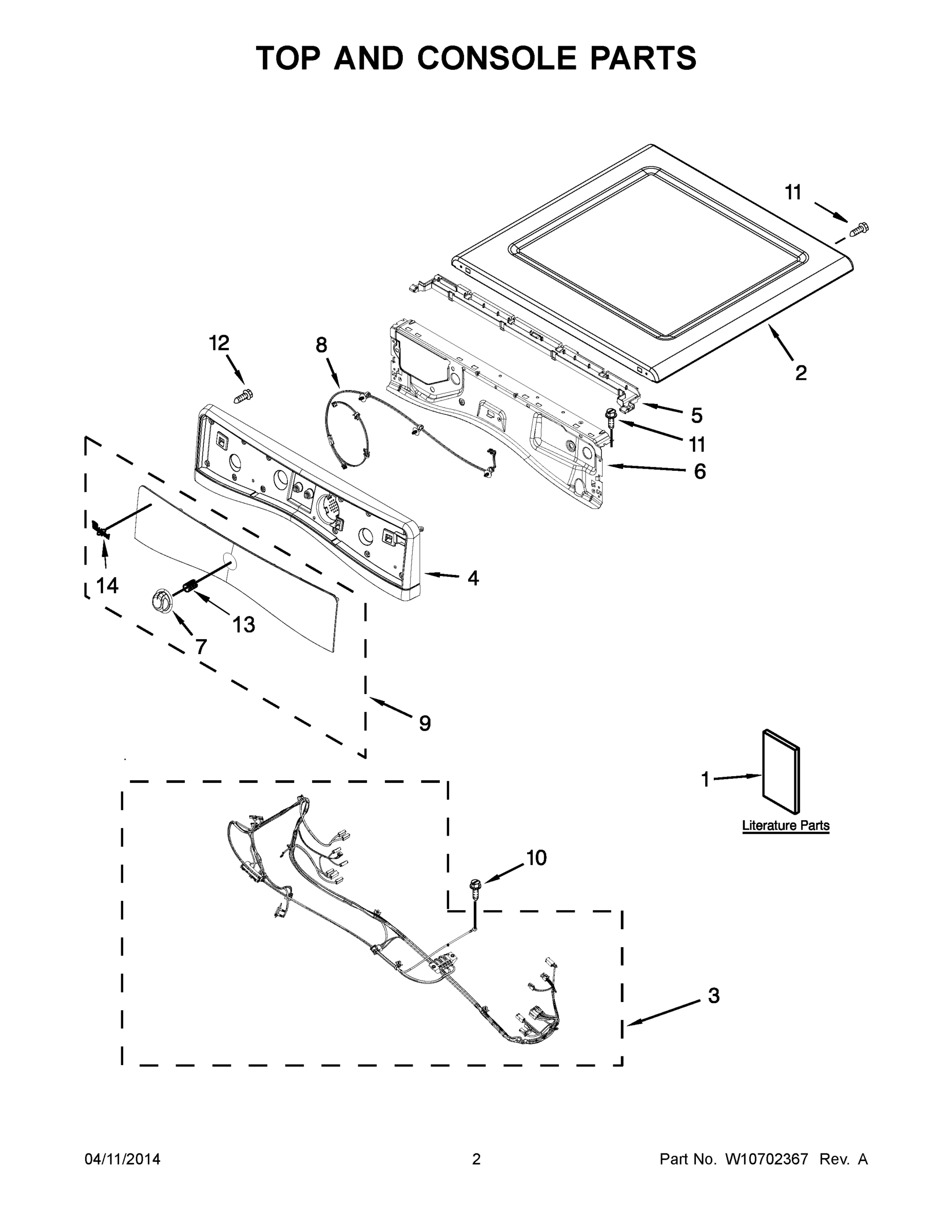 02 - TOP AND CONSOLE PARTS