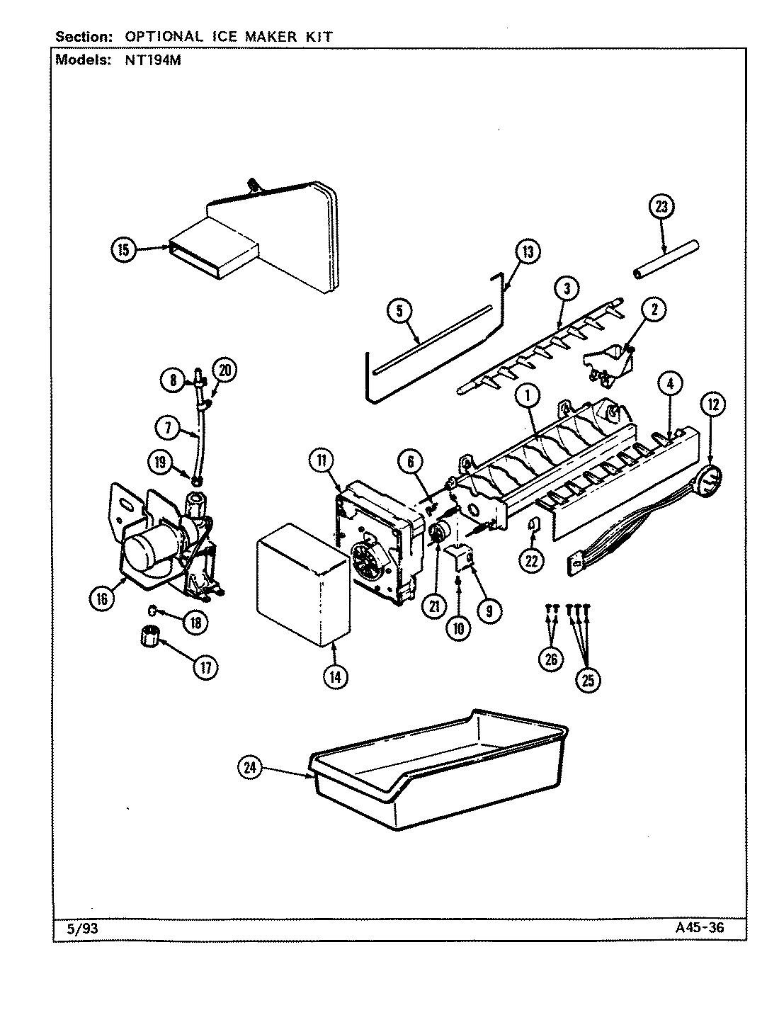 05 - OPTIONAL ICE MAKER KIT