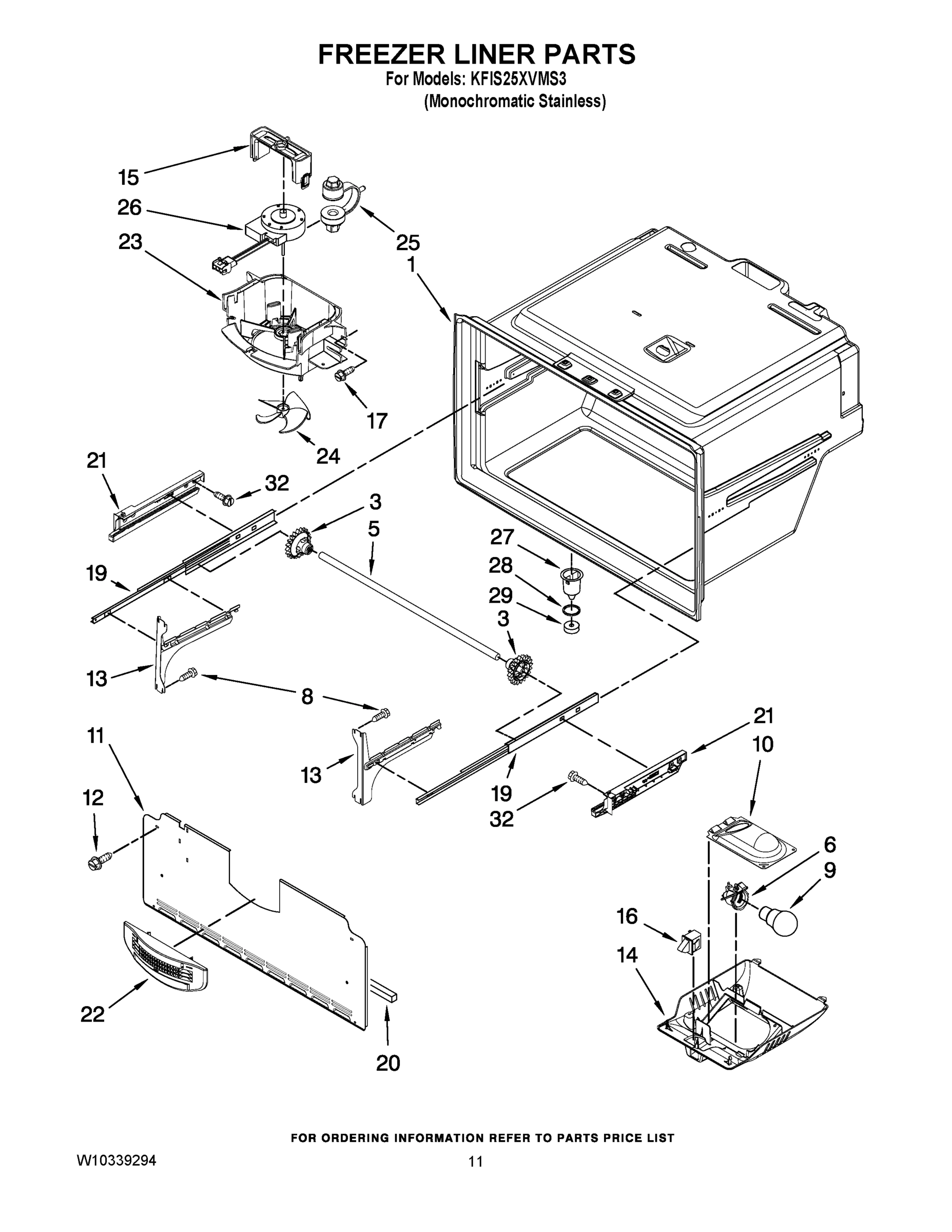 07 - FREEZER LINER PARTS