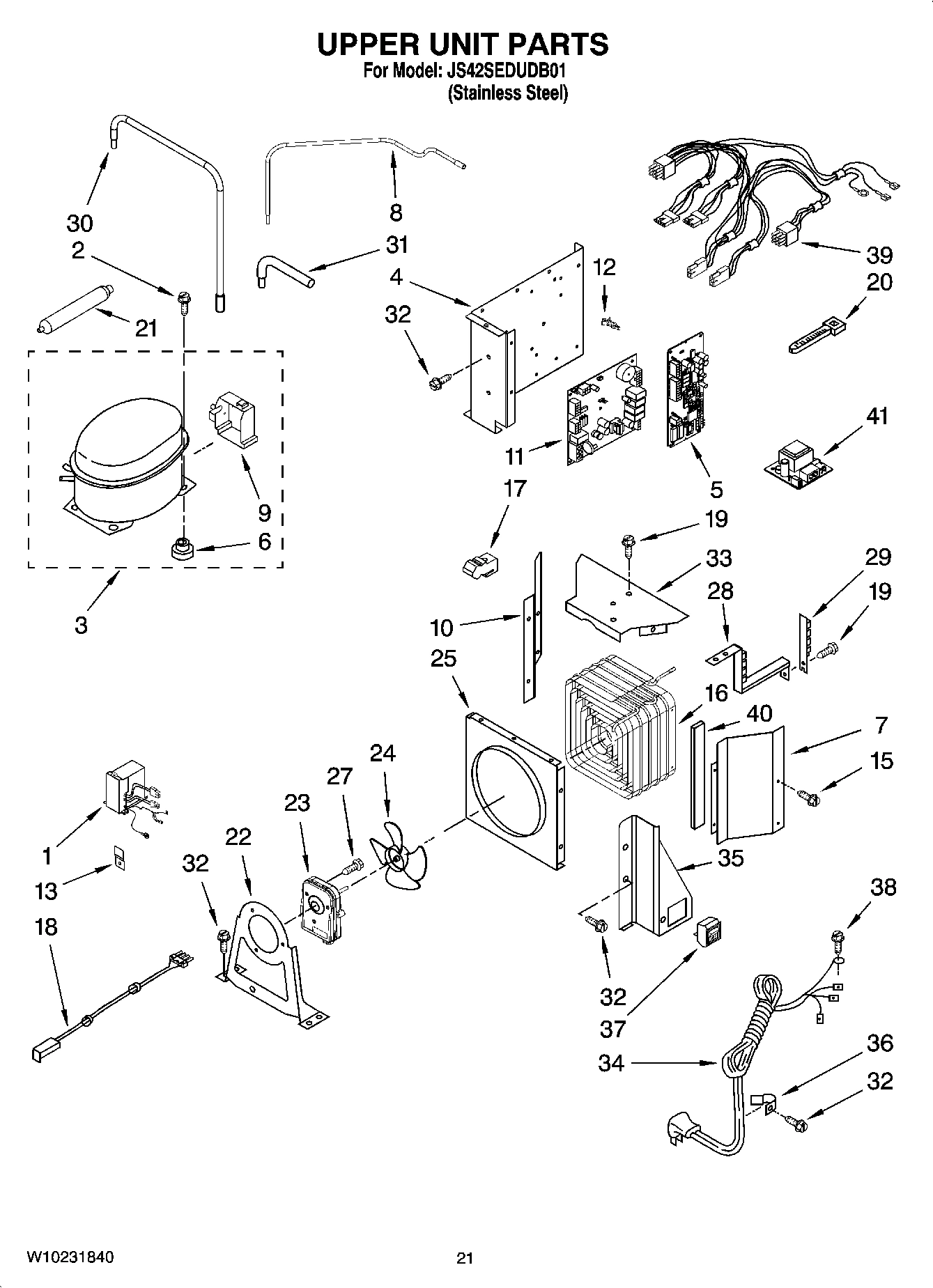 13 - UPPER UNIT PARTS