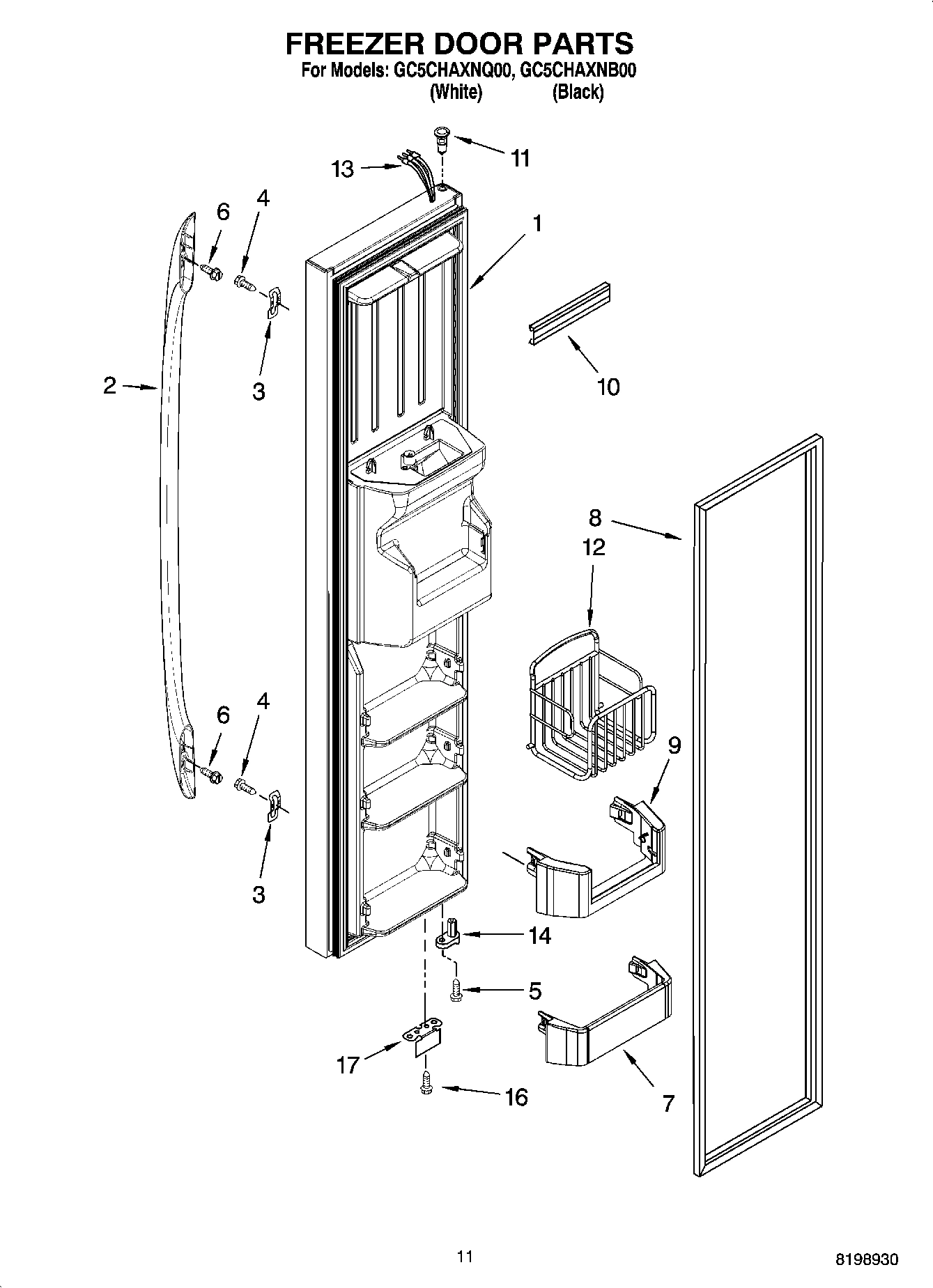 07 - FREEZER DOOR PARTS