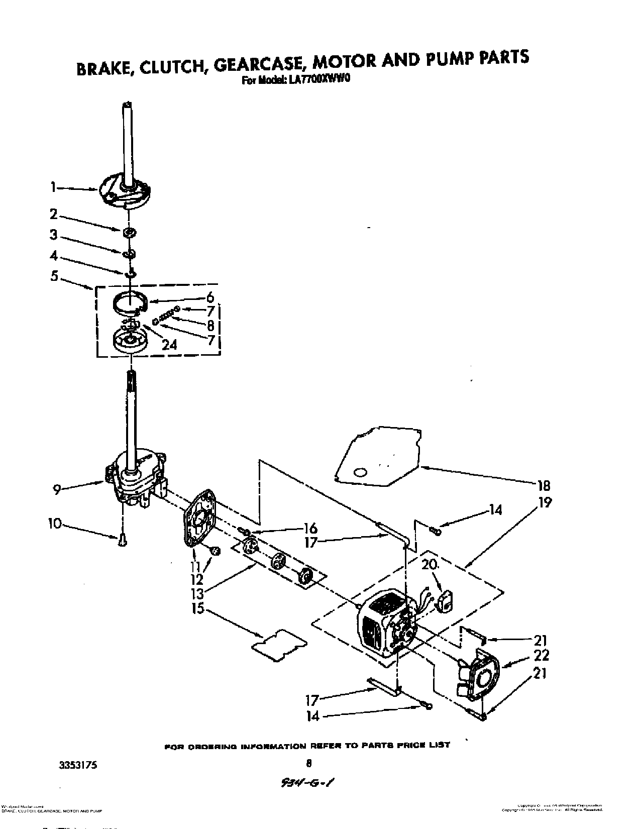 06 - BRAKE, CLUTCH, GEARCASE, MOTOR AND PUMP
