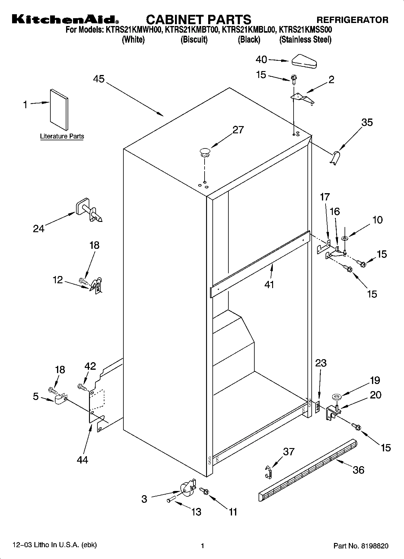 01 - CABINET PARTS