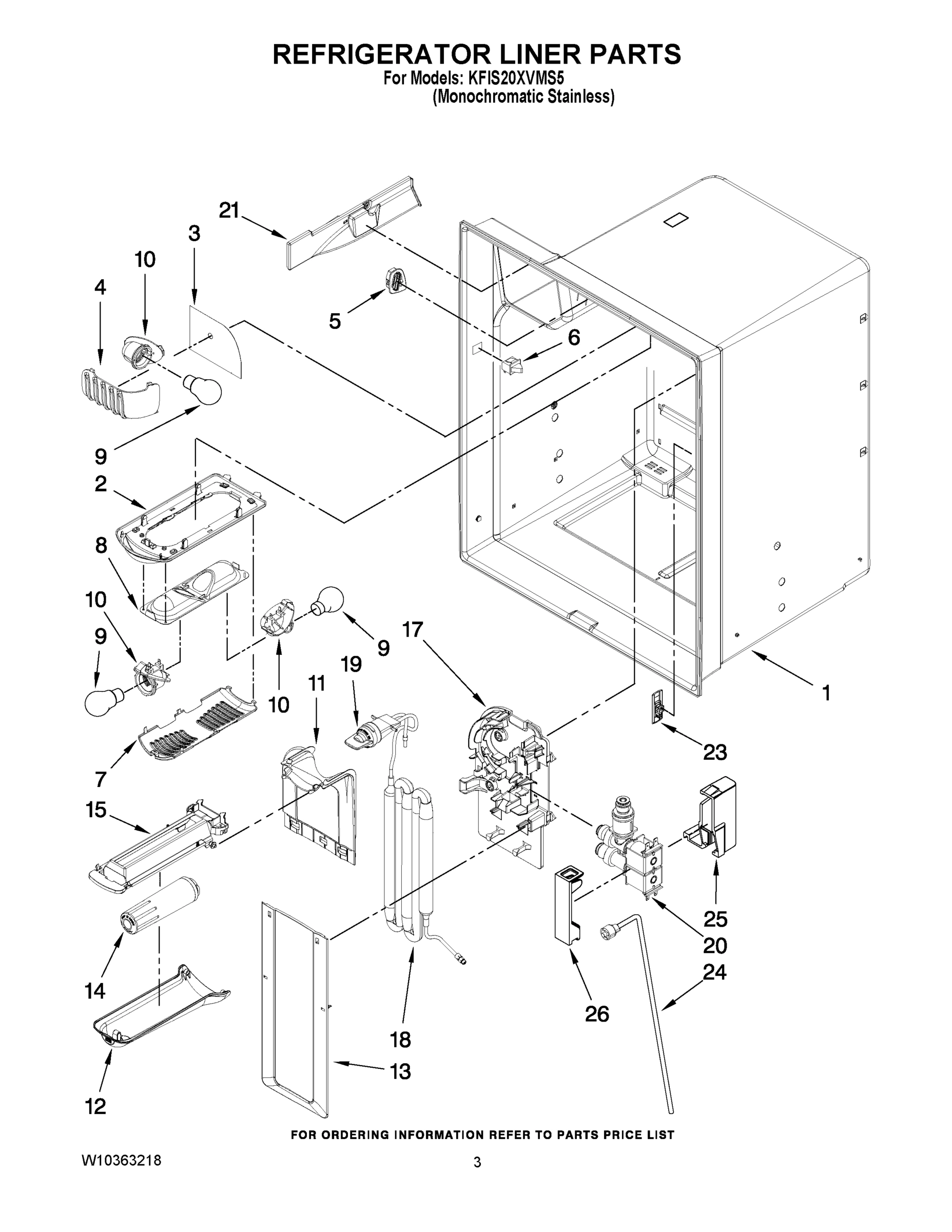 02 - REFRIGERATOR LINER PARTS