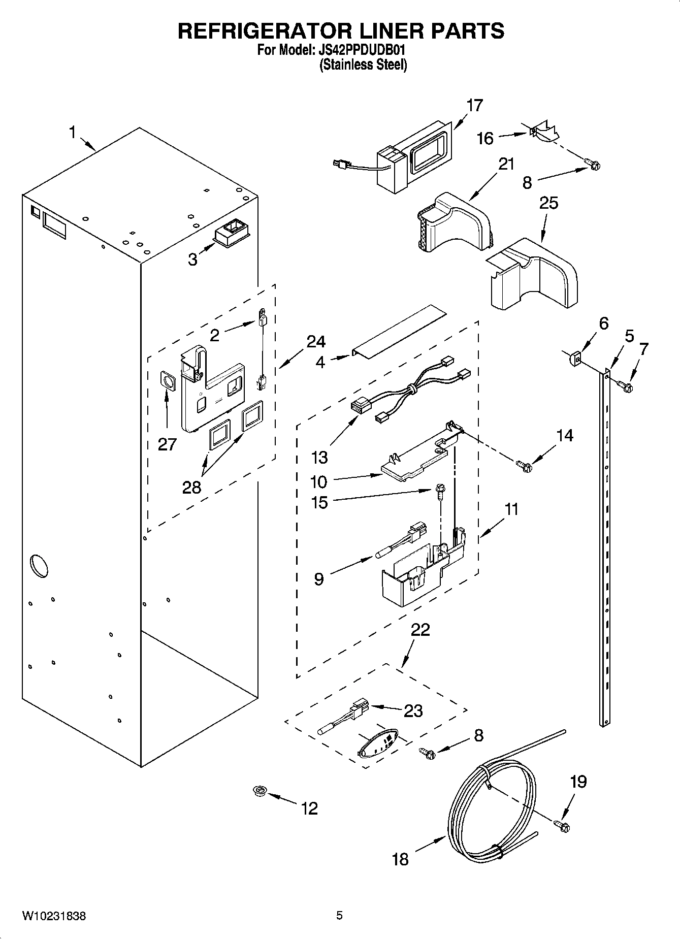 04 - REFRIGERATOR LINER PARTS