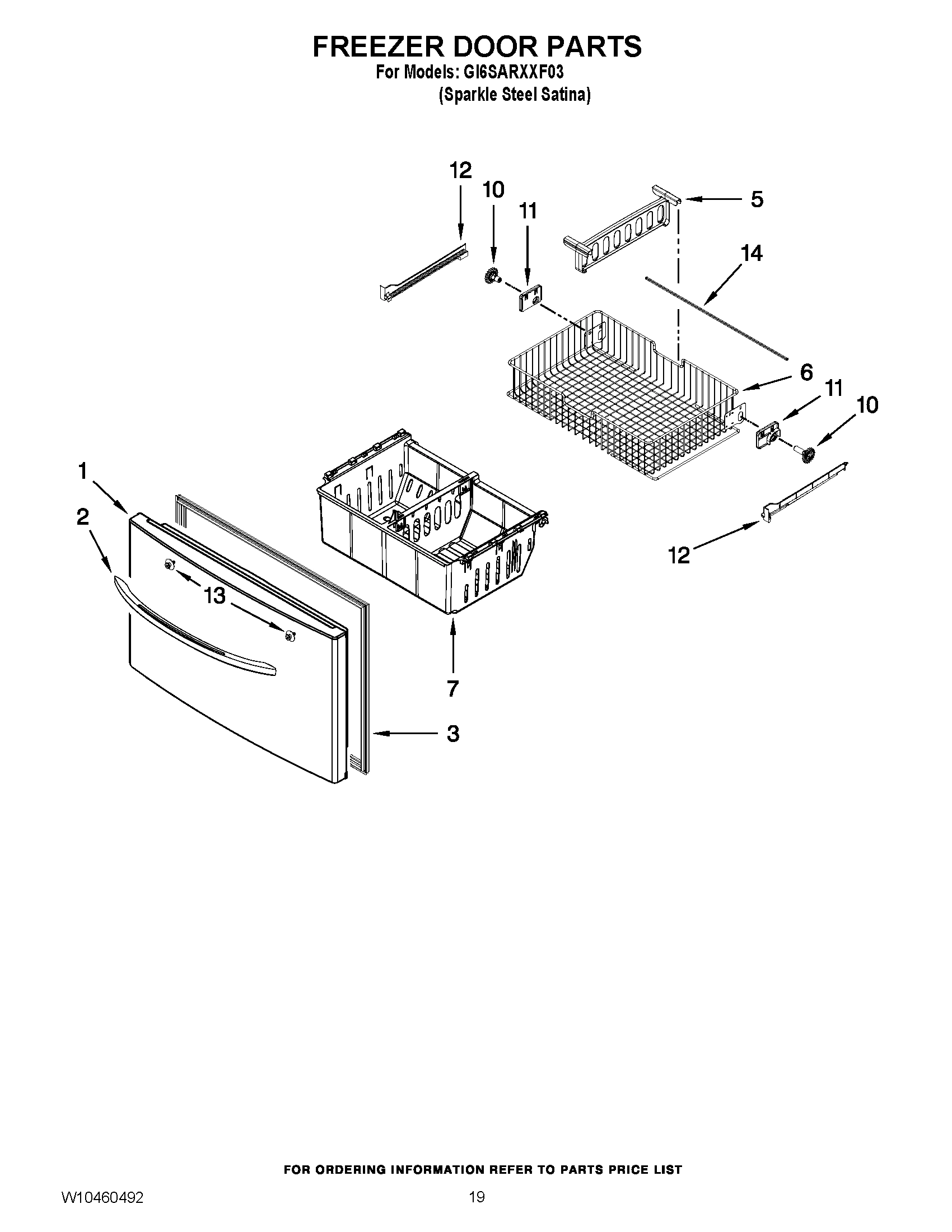10 - FREEZER DOOR PARTS