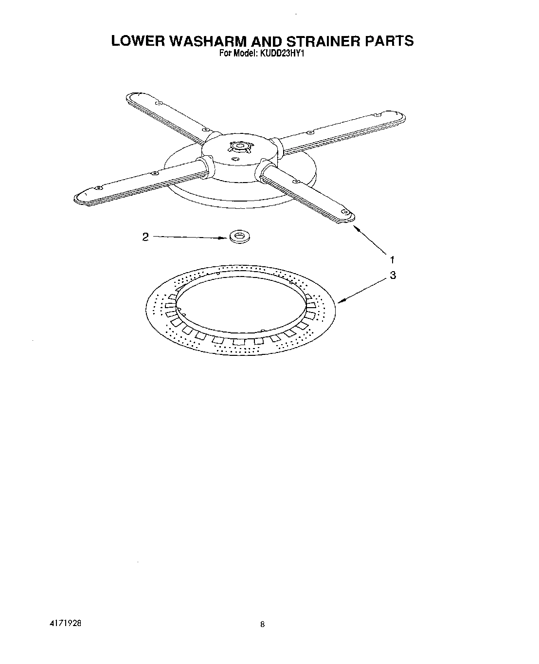 05 - LOWER WASHARM AND STRAINER