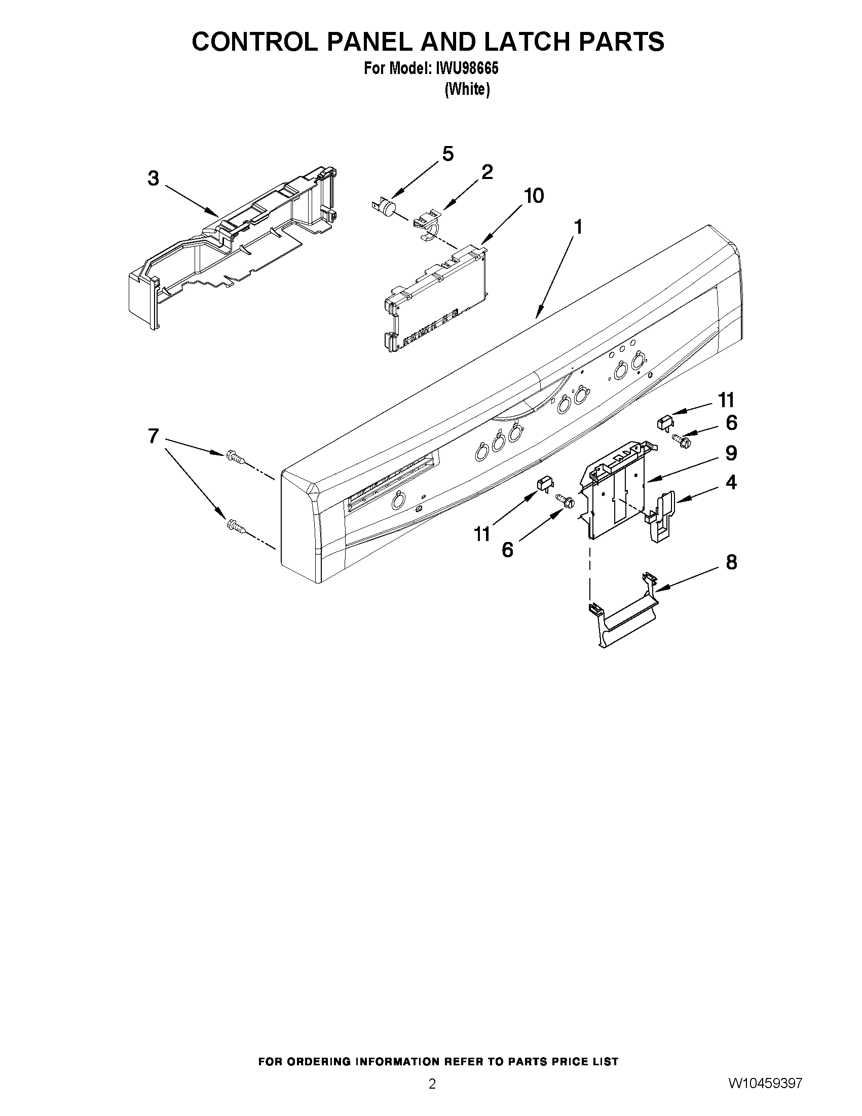 02 - CONTROL PANEL AND LATCH PARTS