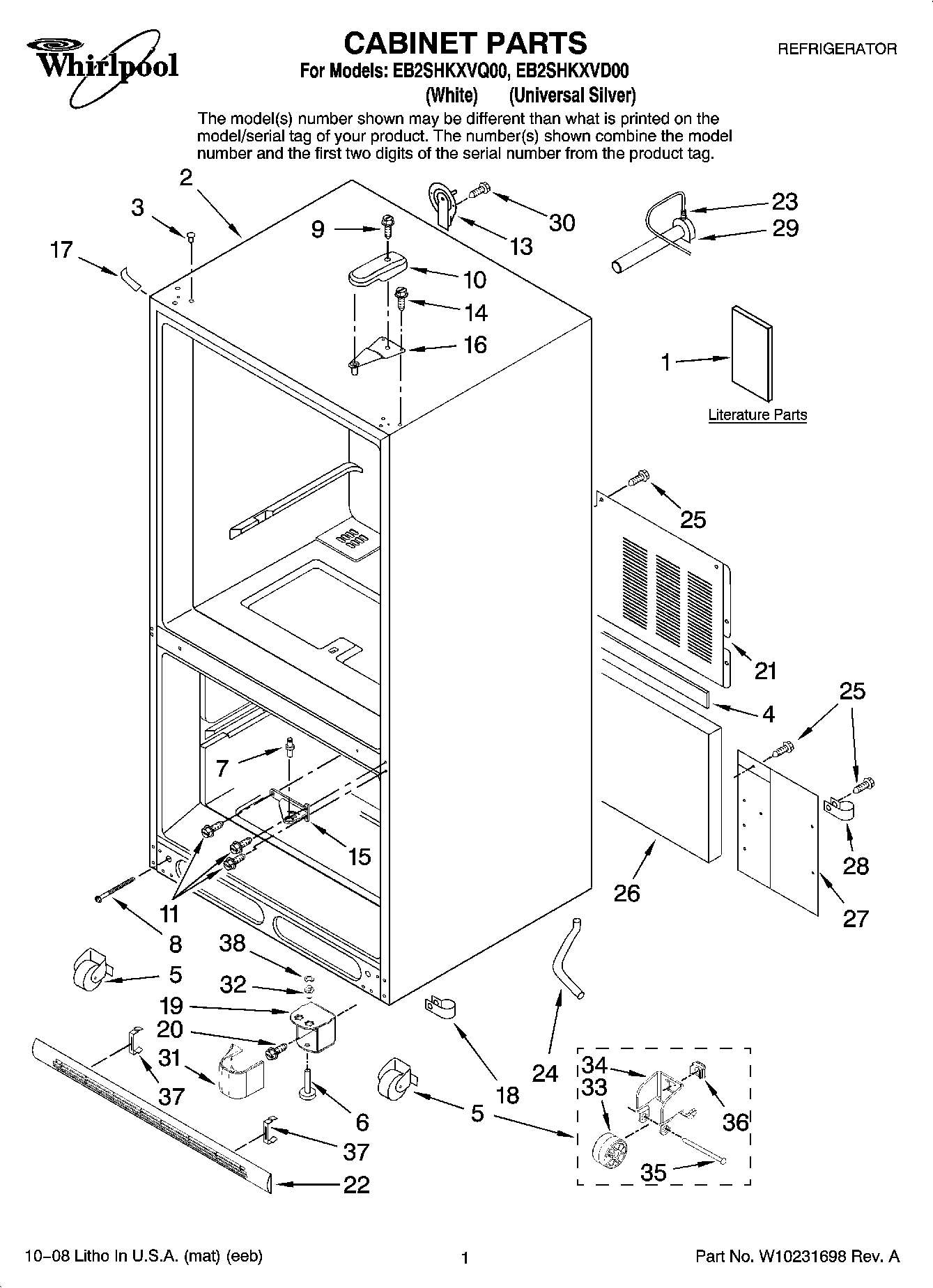 01 - CABINET PARTS