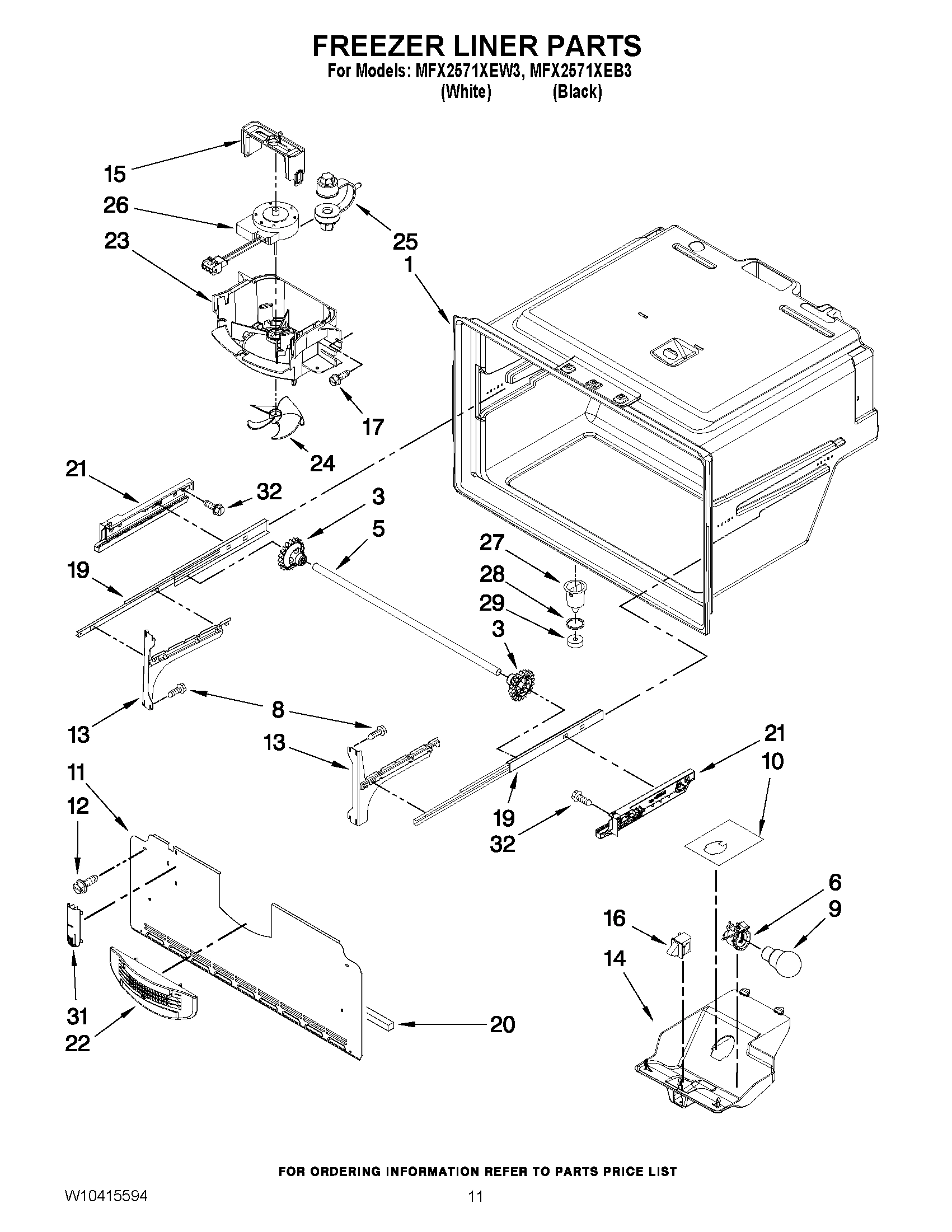 06 - FREEZER LINER PARTS