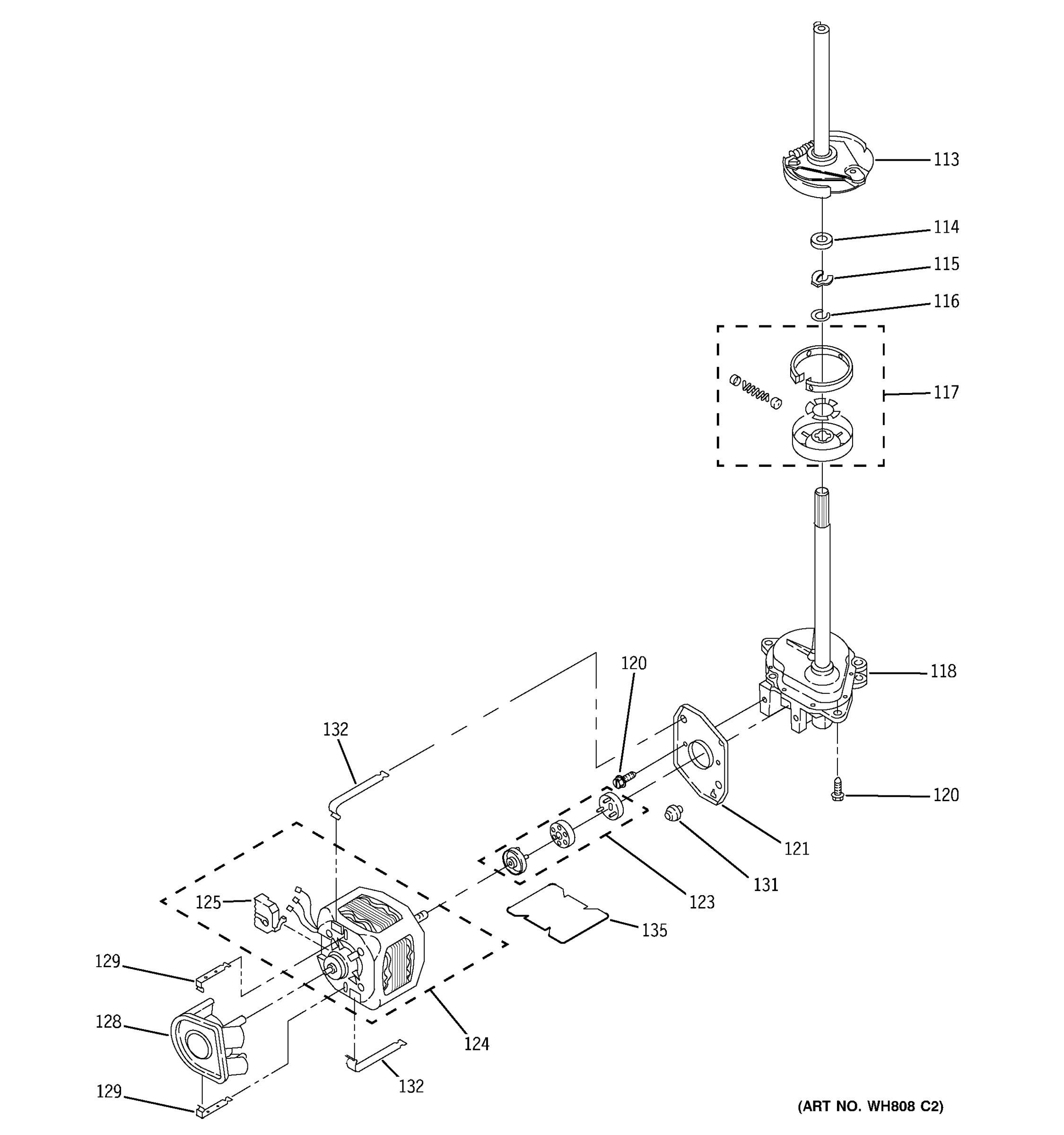 BRAKE, CLUTCH, GEARCASE, MOTOR & PUMP