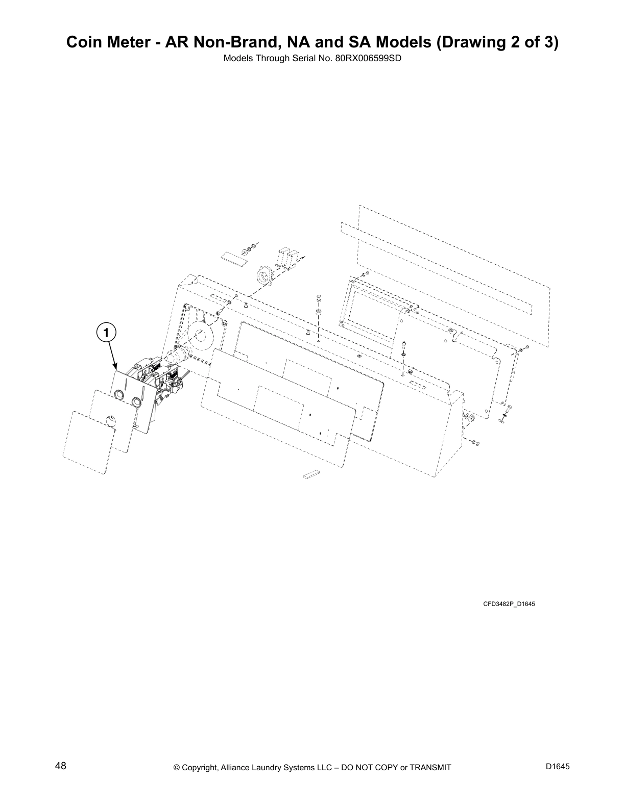 Coin Meter - AR Non-Brand, NA and SA Models (Drawing 2 of 3)