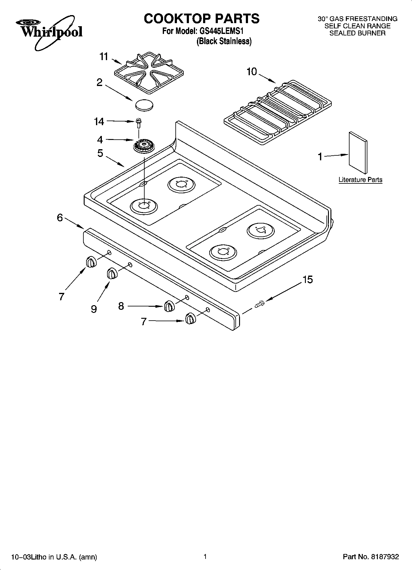 01 - COOKTOP PARTS