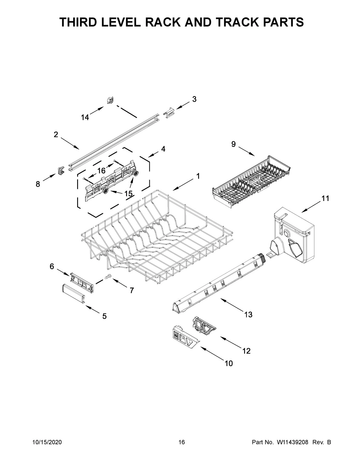 09 - THIRD LEVEL RACK AND TRACK PARTS