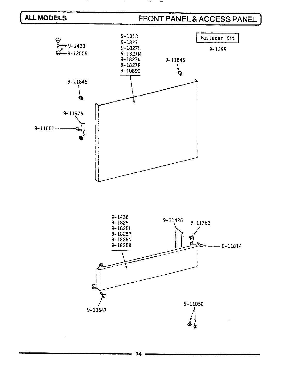 11 - FRONT PANEL & ACCESS PANEL