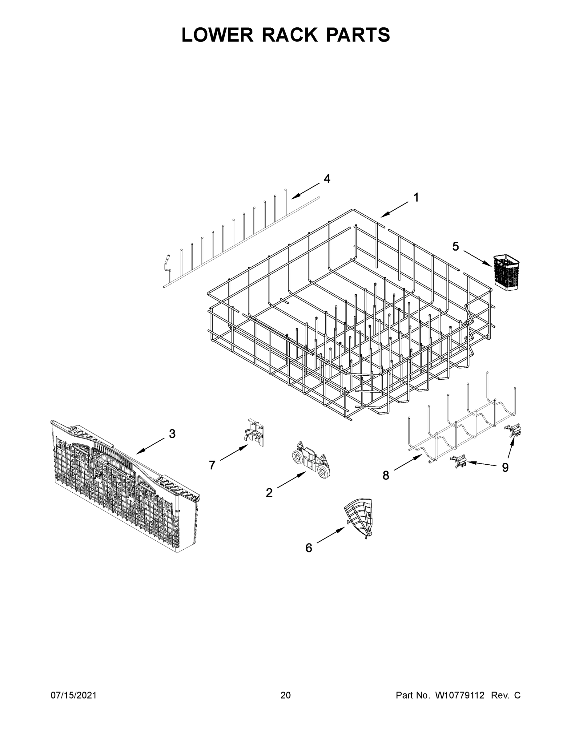 11 - LOWER RACK PARTS