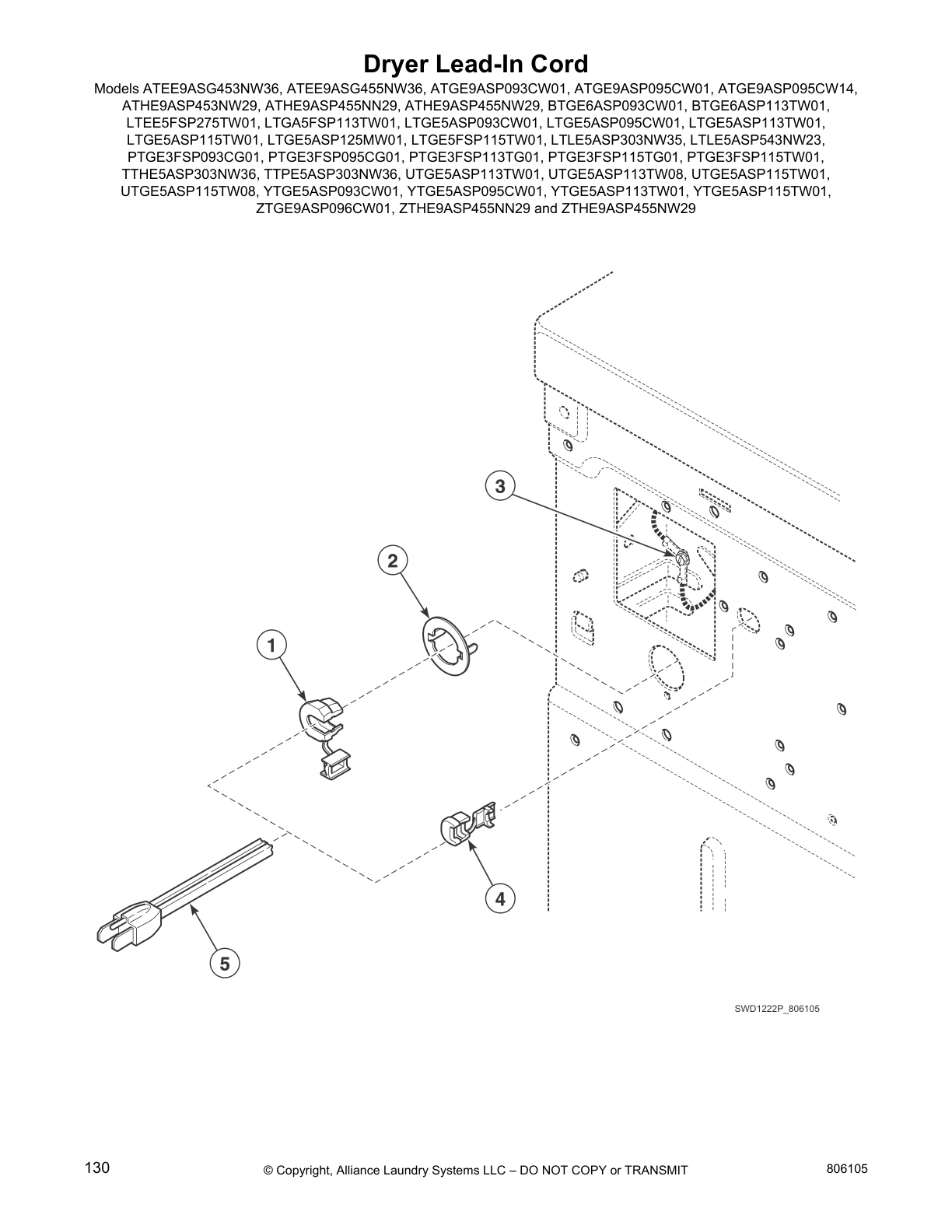Dryer Lead-In Cord