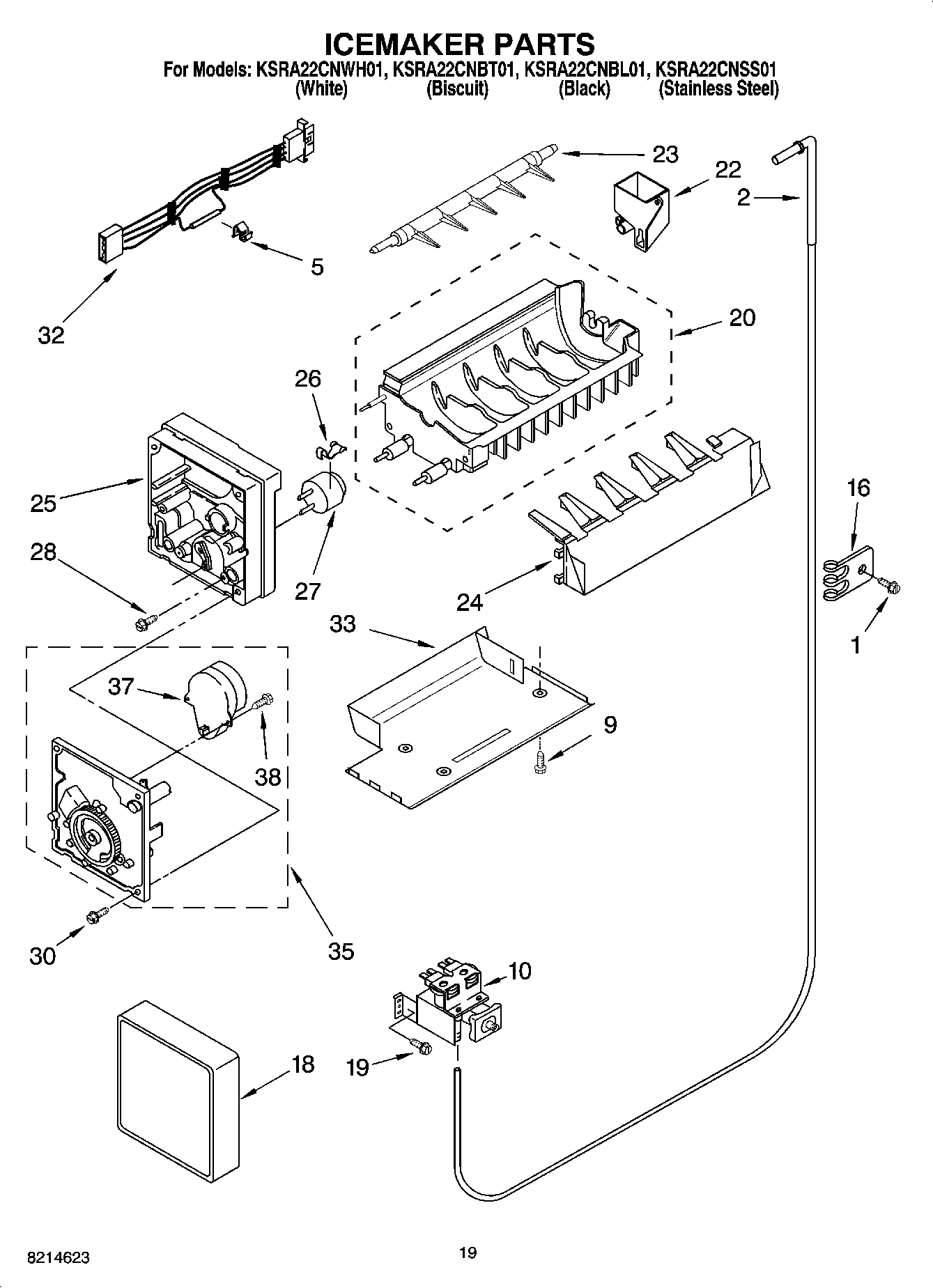 11 - ICEMAKER PARTS