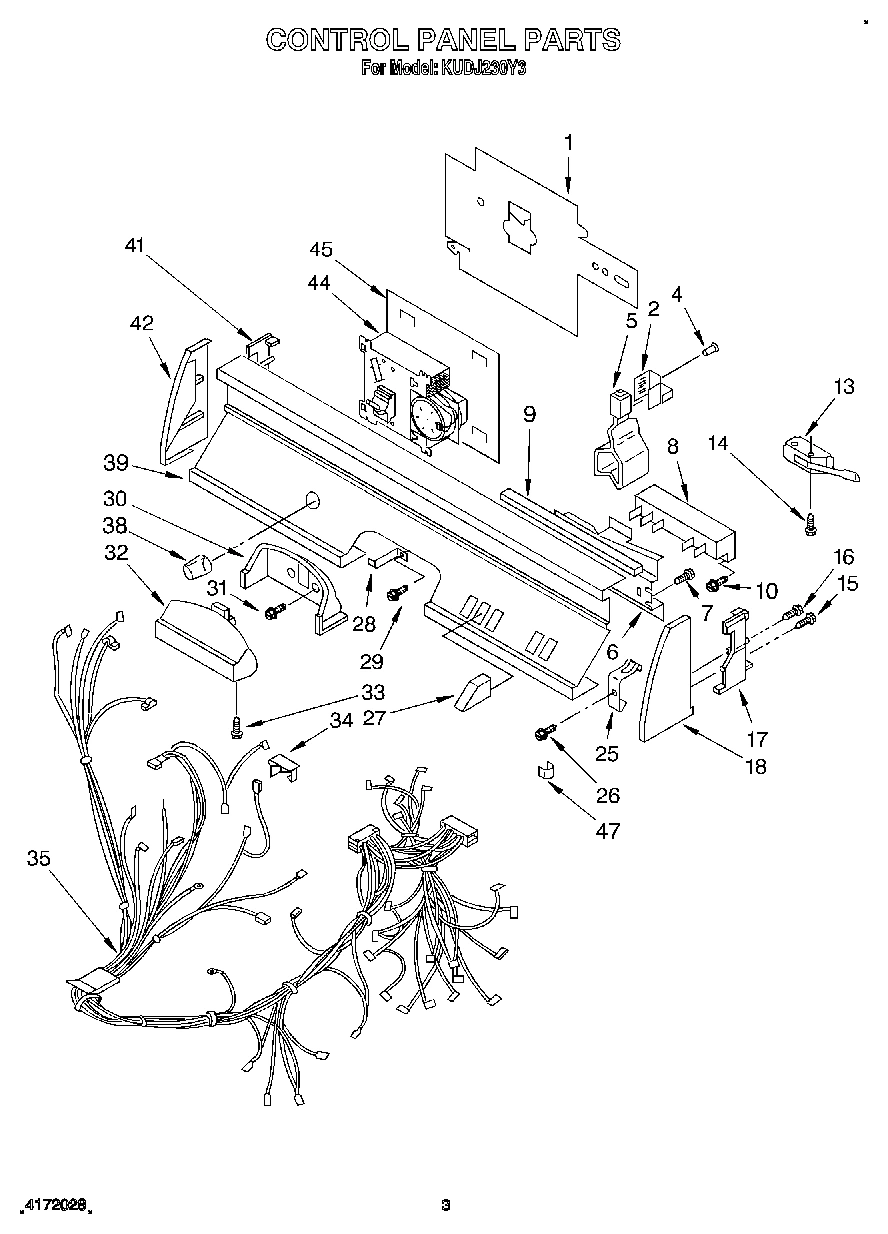 03 - CONTROL PANEL, LIT/OPTIONAL