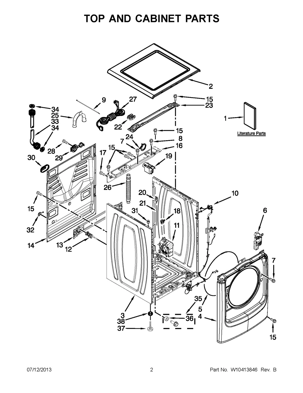 01 - TOP AND CABINET PARTS