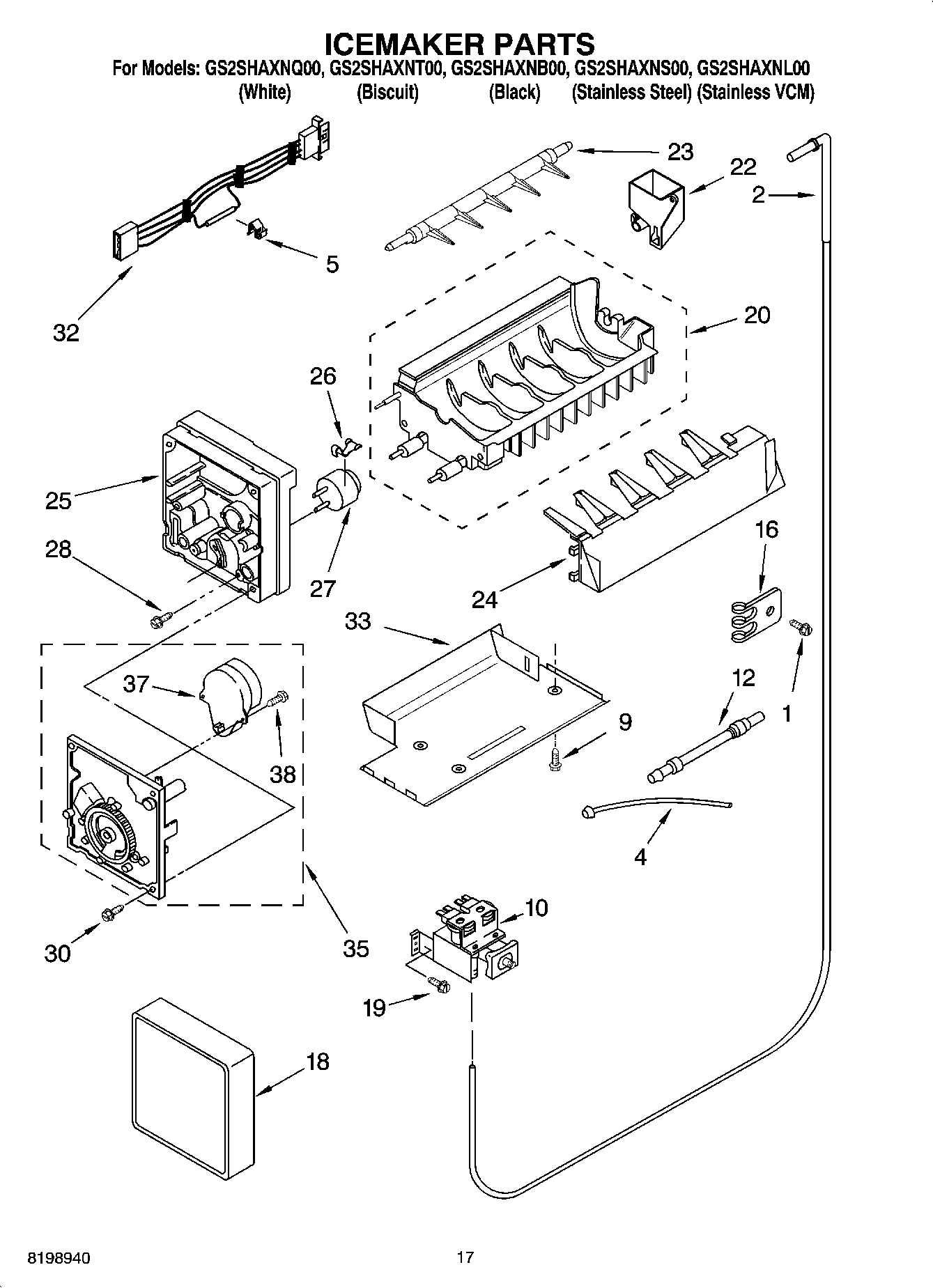 10 - ICEMAKER PARTS