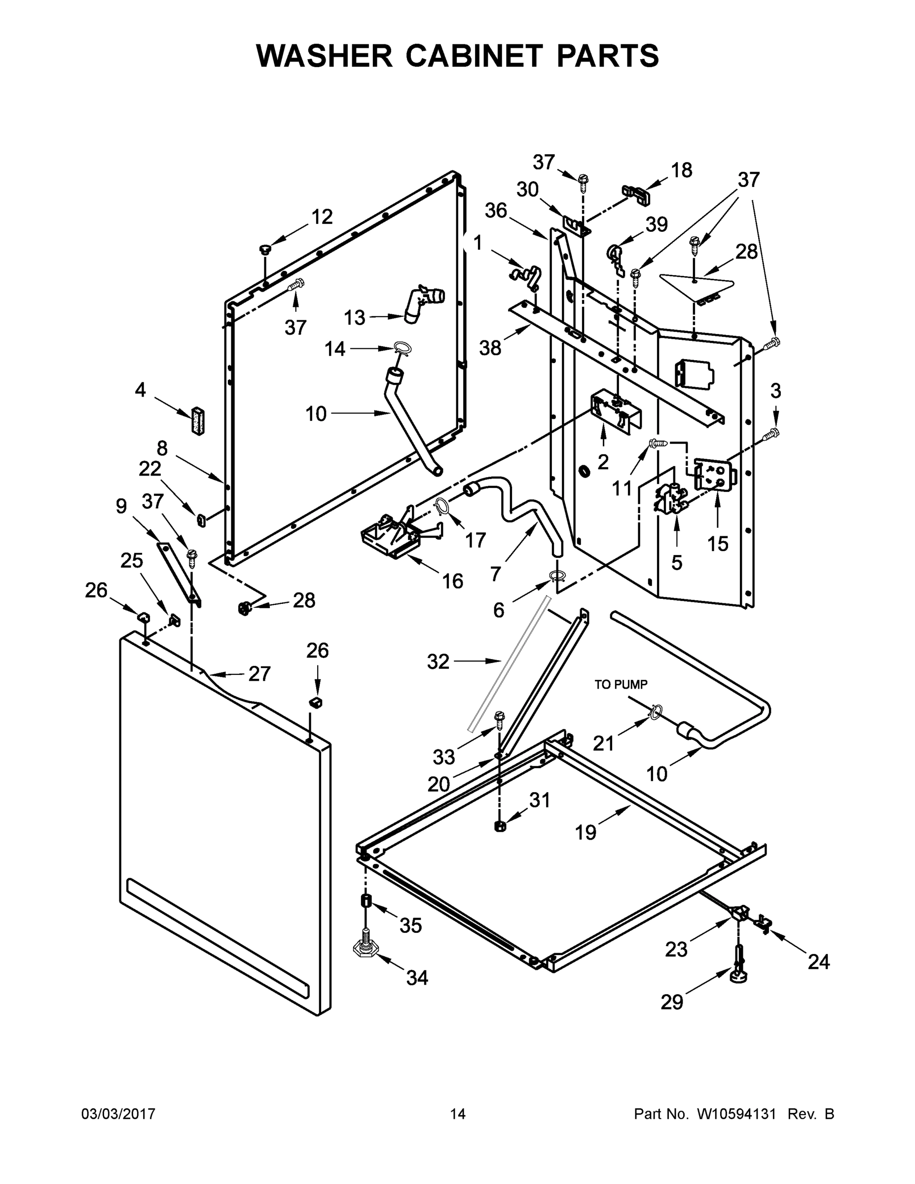 08 - WASHER CABINET PARTS