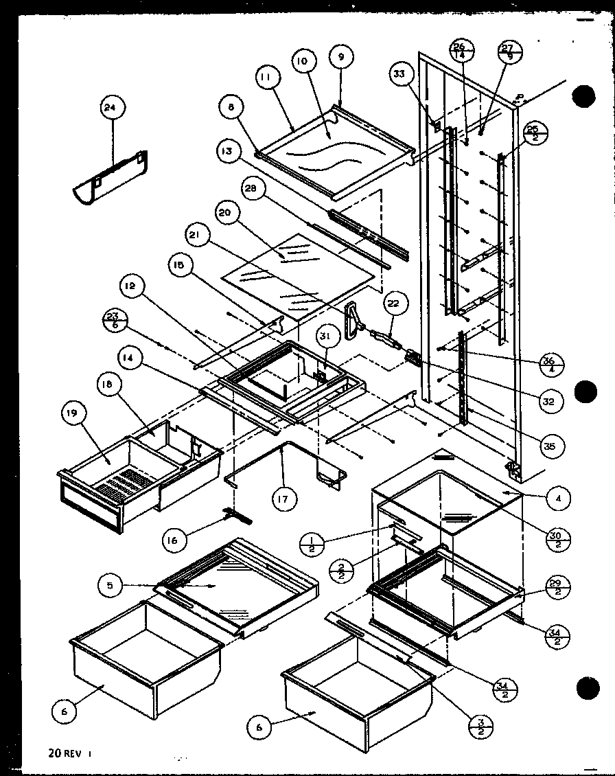 15 - REF SHELVING AND DRAWERS