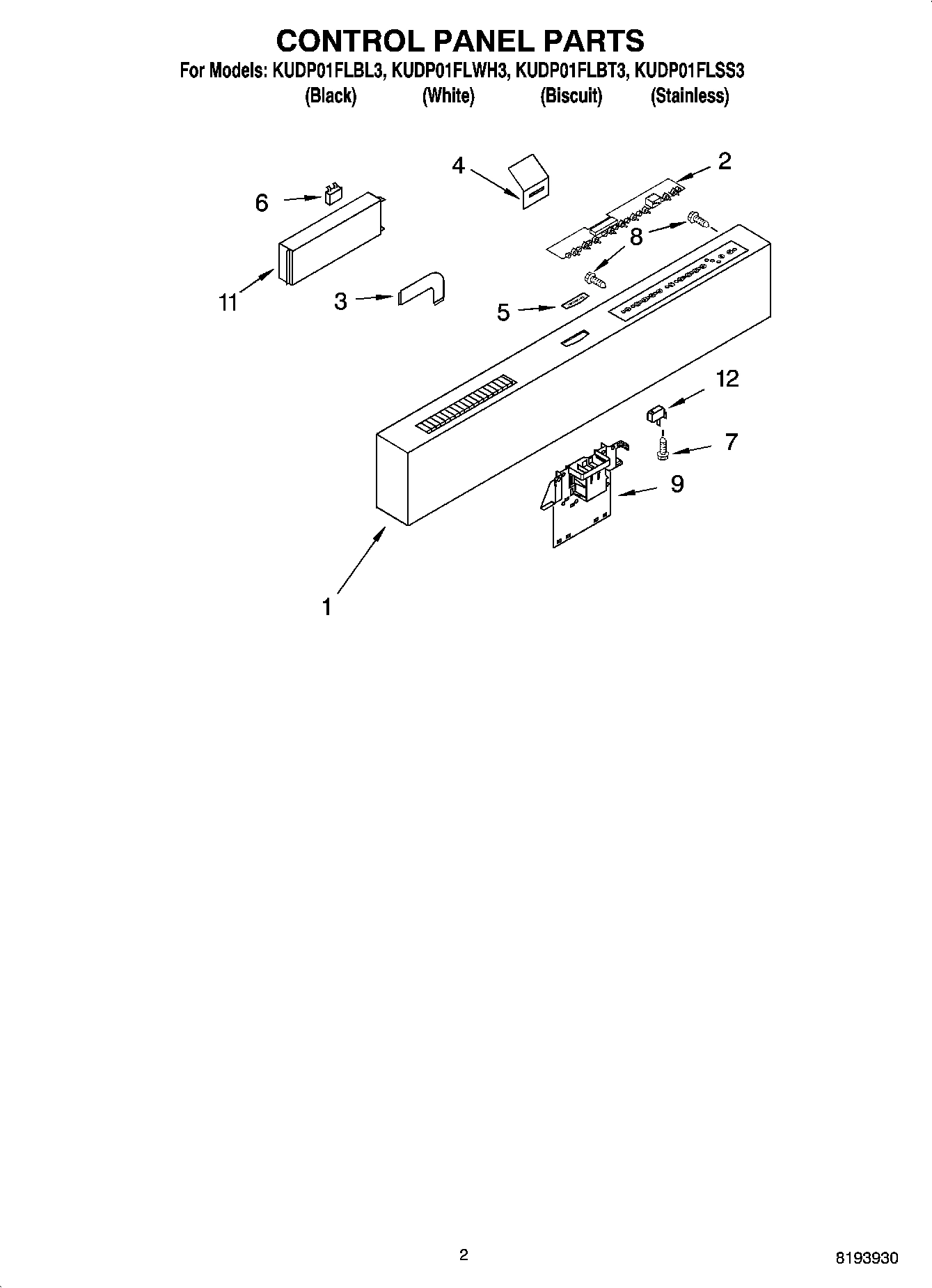 02 - CONTROL PANEL PARTS