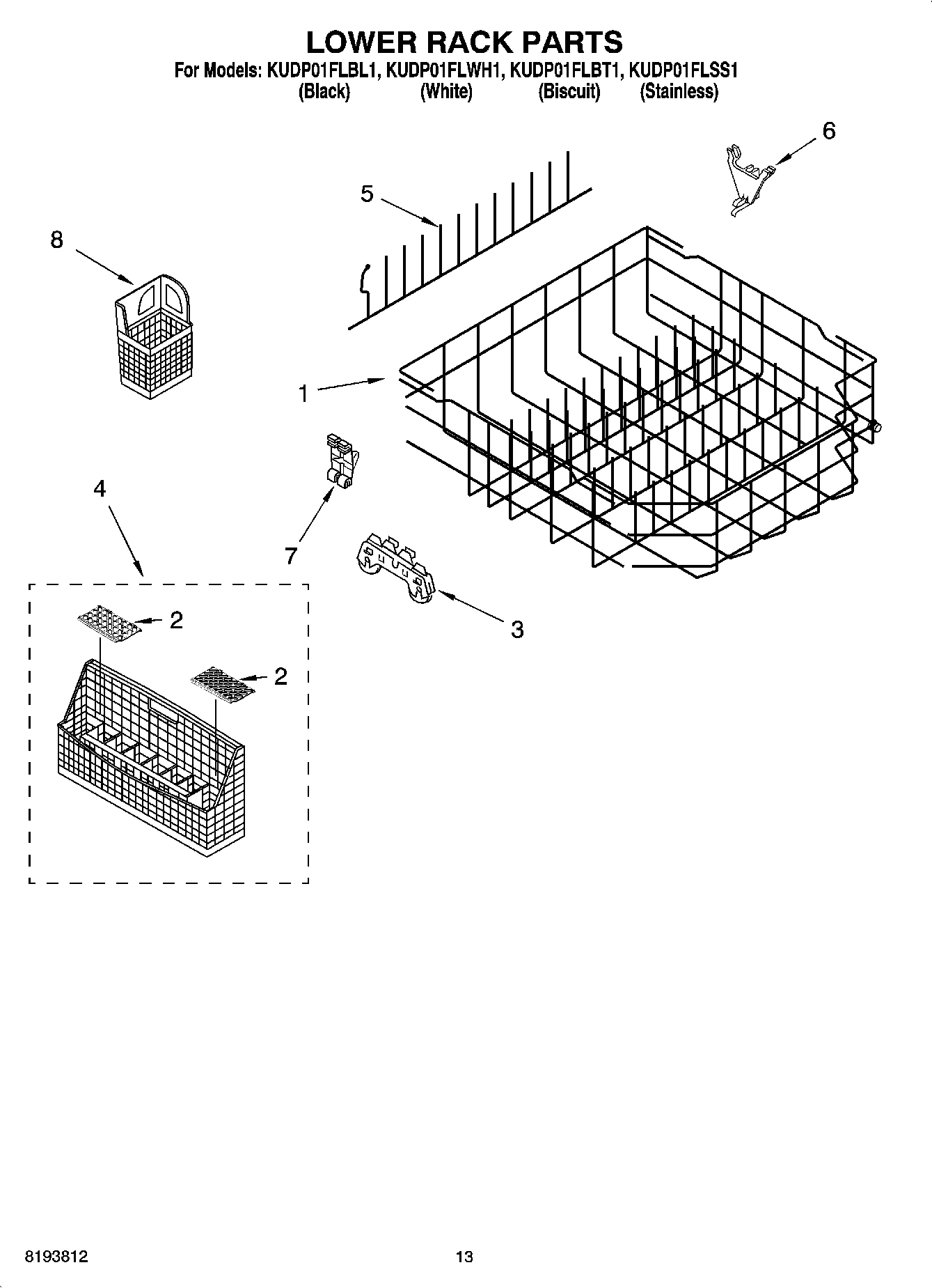 10 - LOWER RACK PARTS