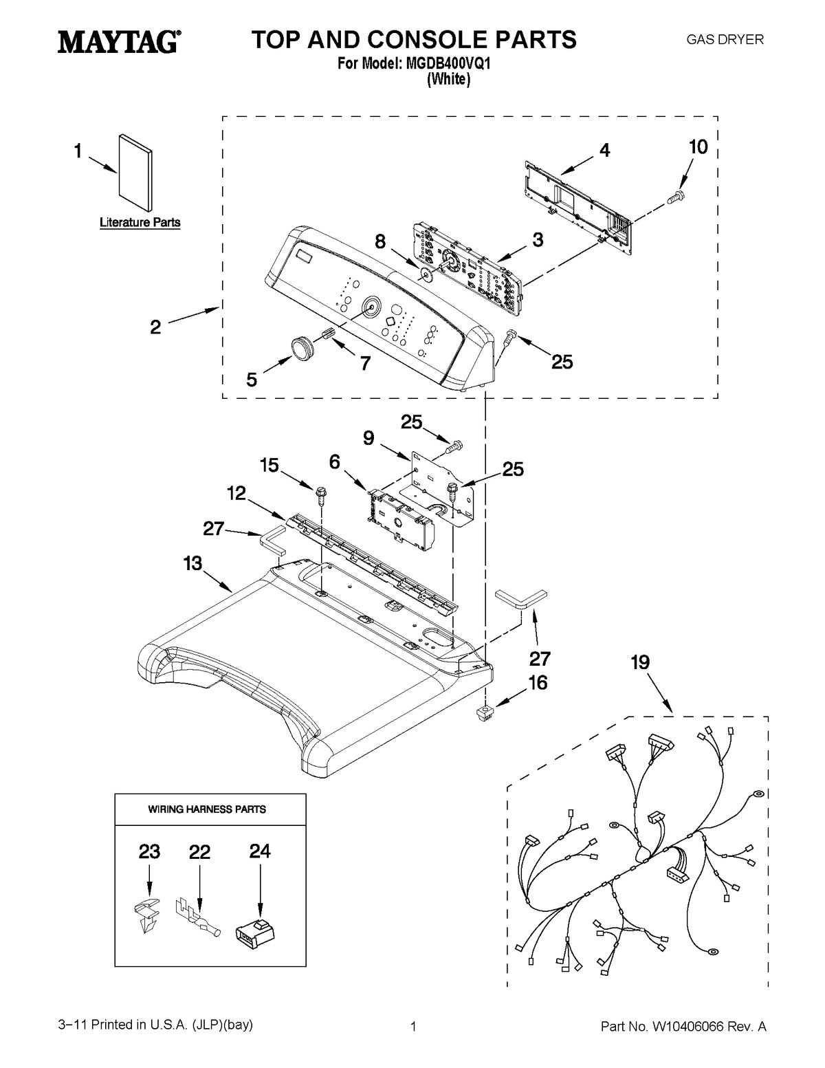 01 - TOP AND CONSOLE PARTS