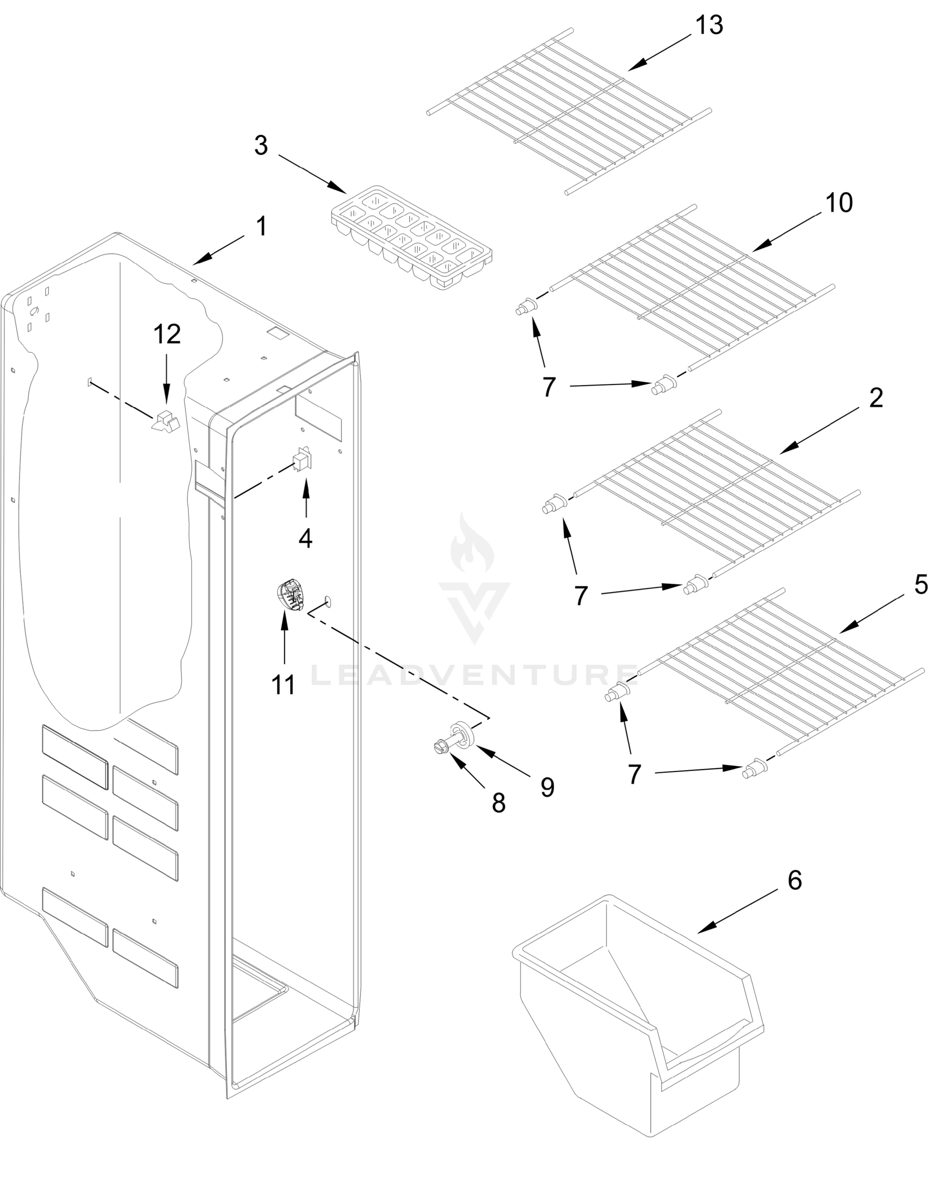 FREEZER LINER PARTS