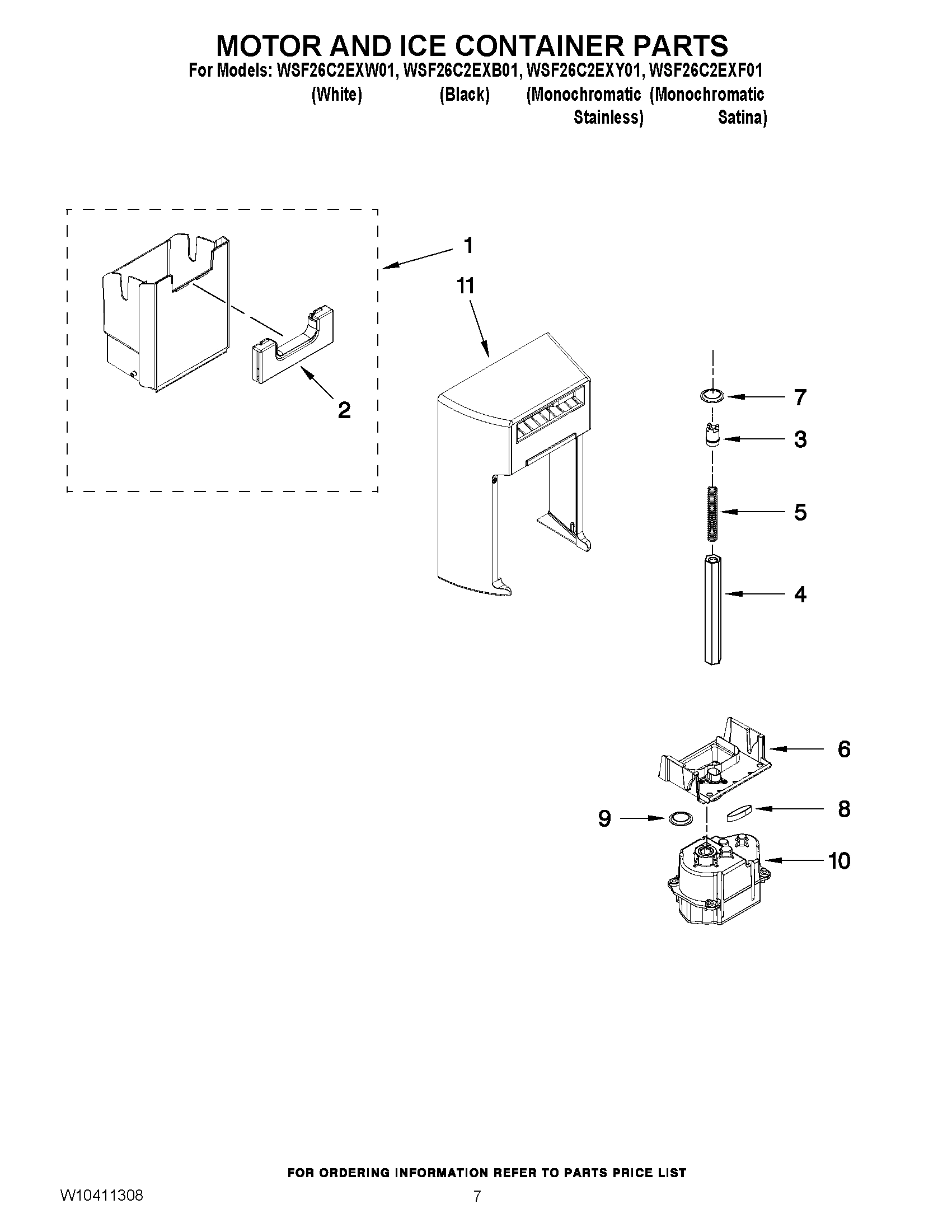 05 - MOTOR AND ICE CONTAINER PARTS