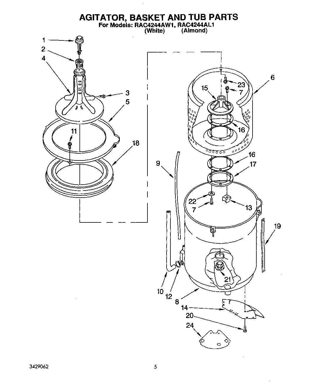 03 - AGITATOR BASKET AND TUB