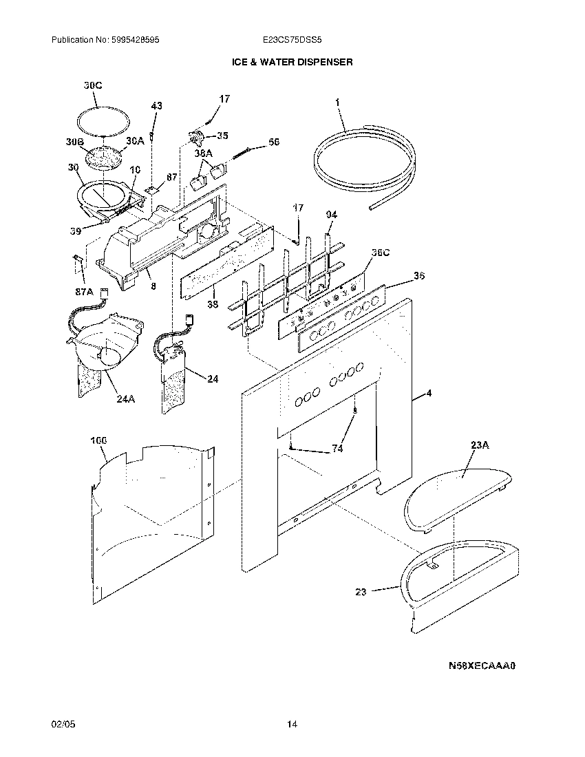 15 - ICE & WATER DISPENSER
