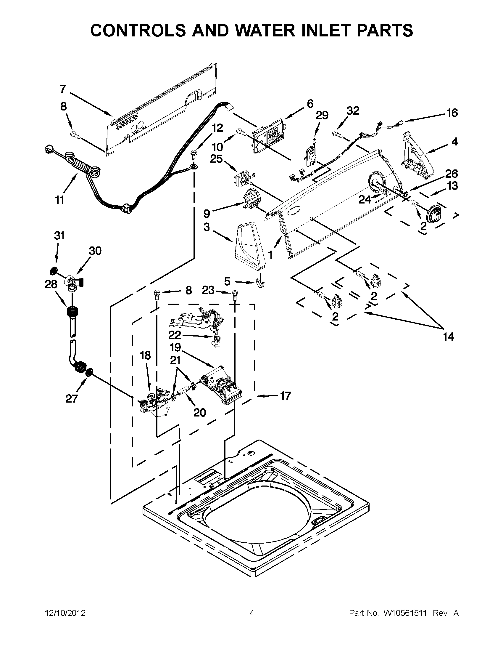 02 - CONTROLS AND WATER INLET PARTS