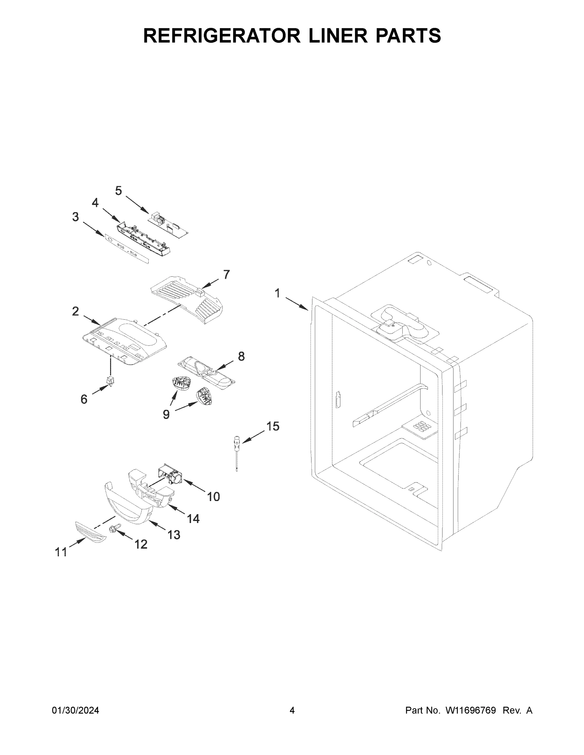 03 - REFRIGERATOR LINER PARTS
