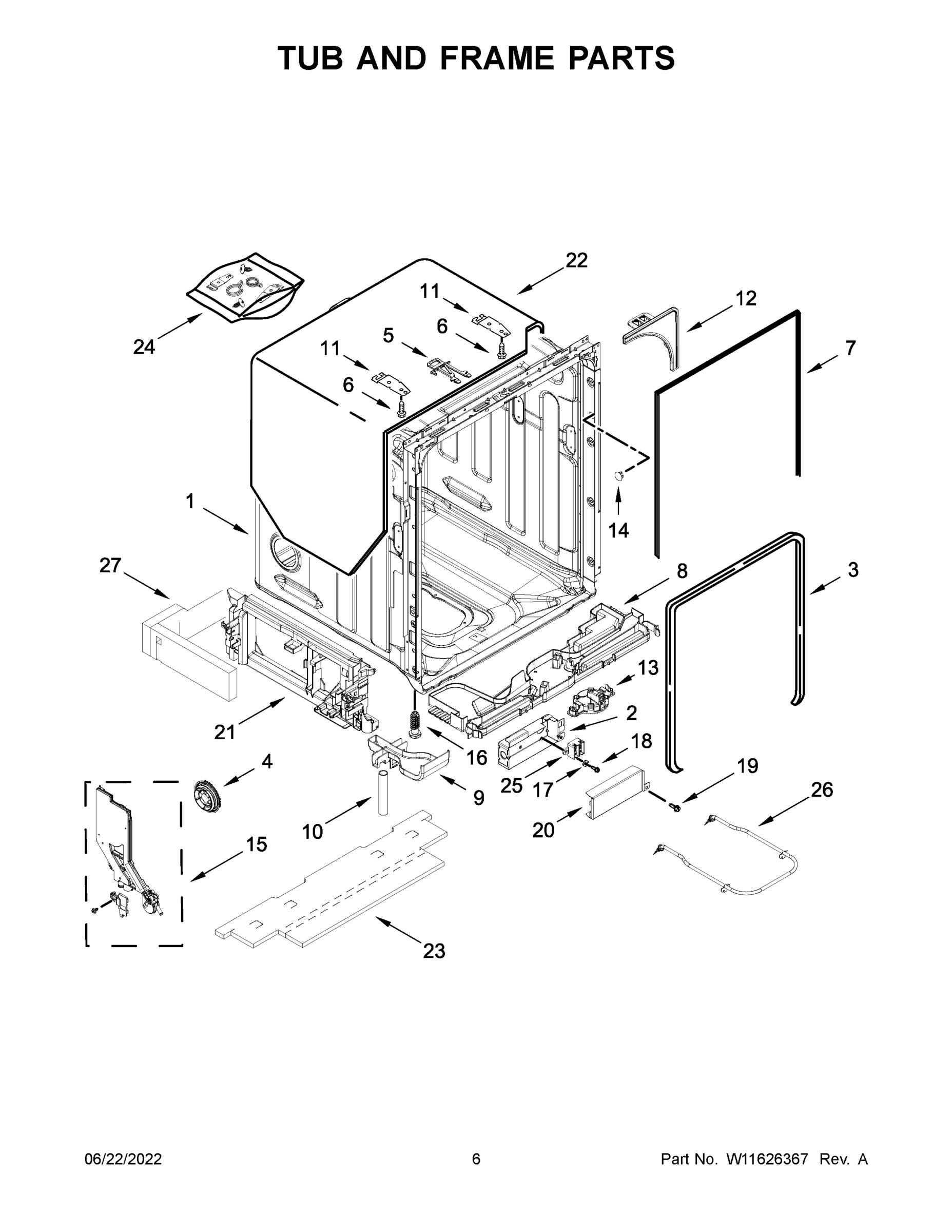 04 - TUB AND FRAME PARTS