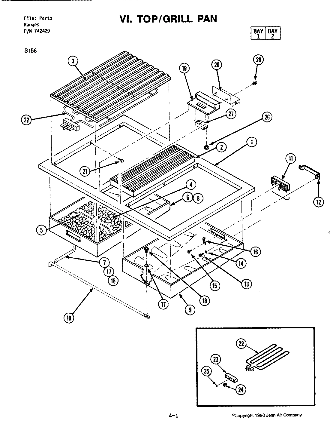 11 - TOP/GRILL PAN (S156B-C)