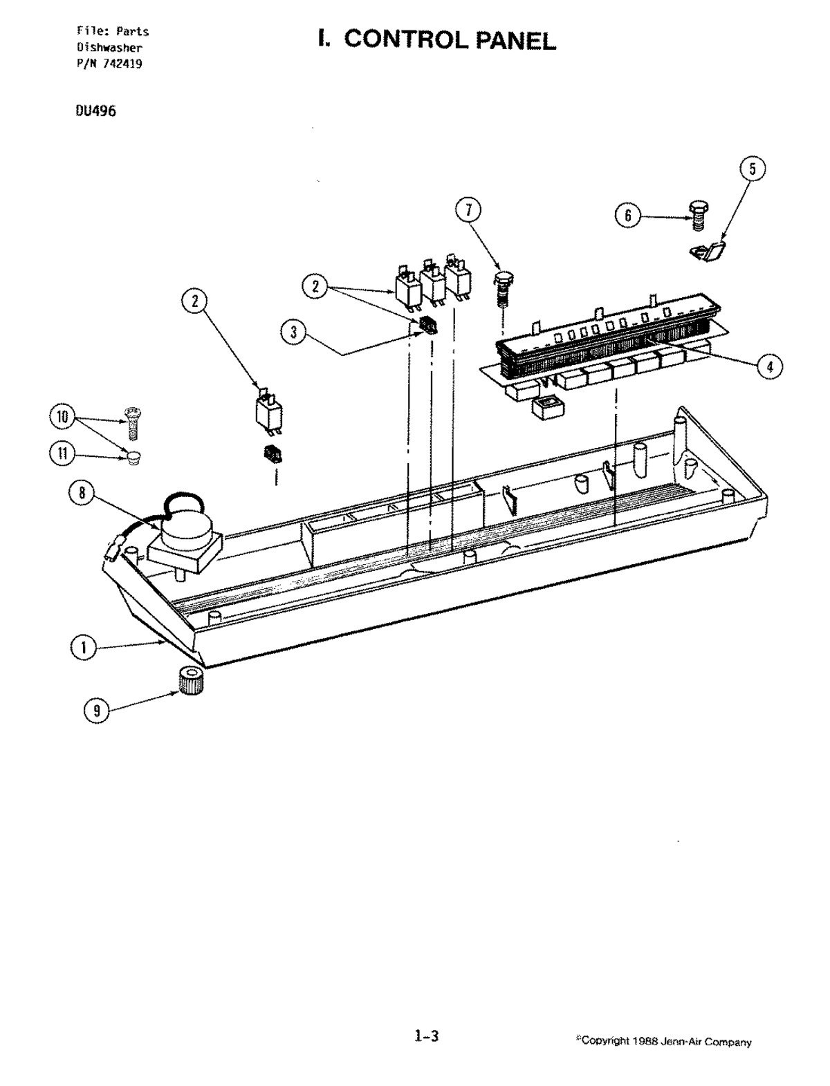 01 - CONTROL PANEL (DU496)