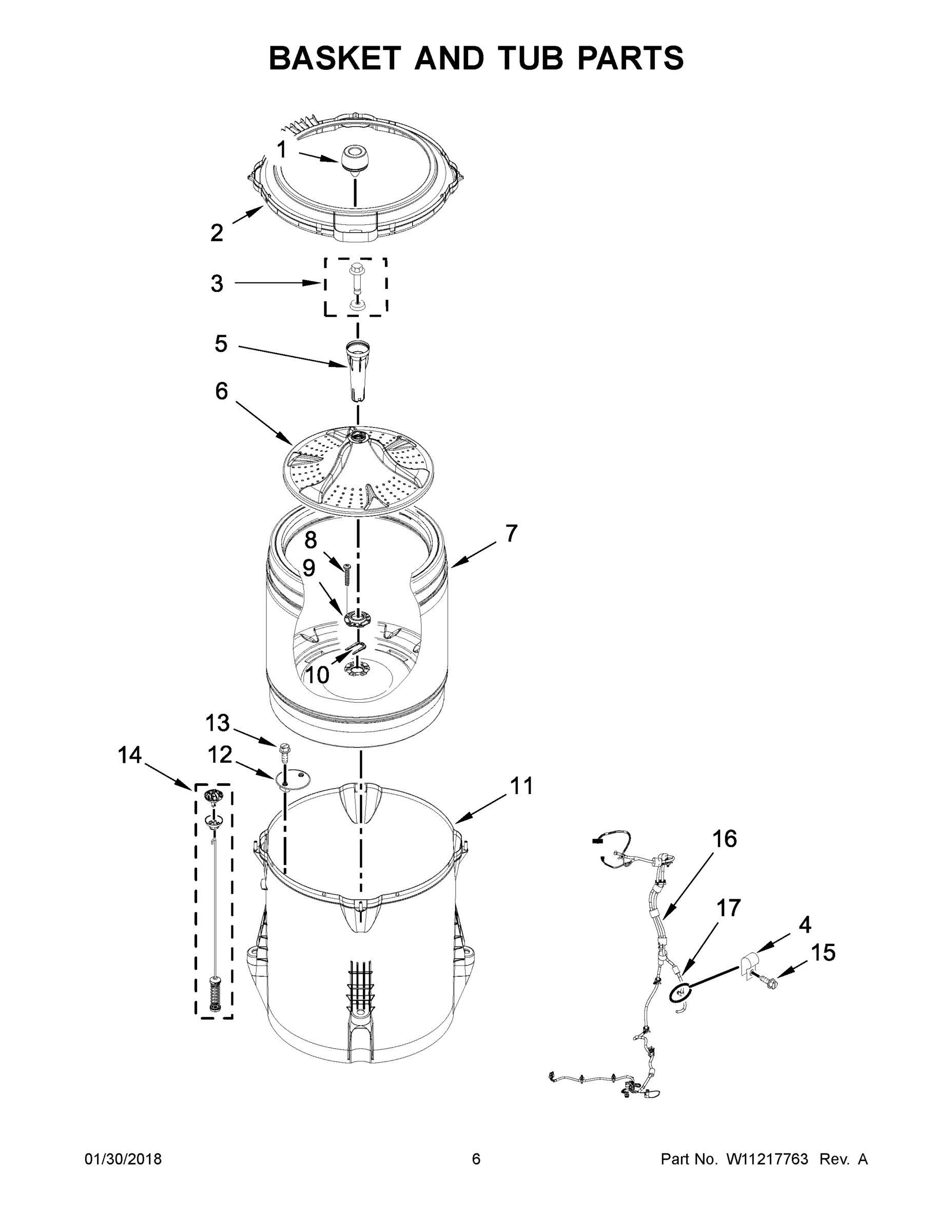 04 - BASKET AND TUB PARTS
