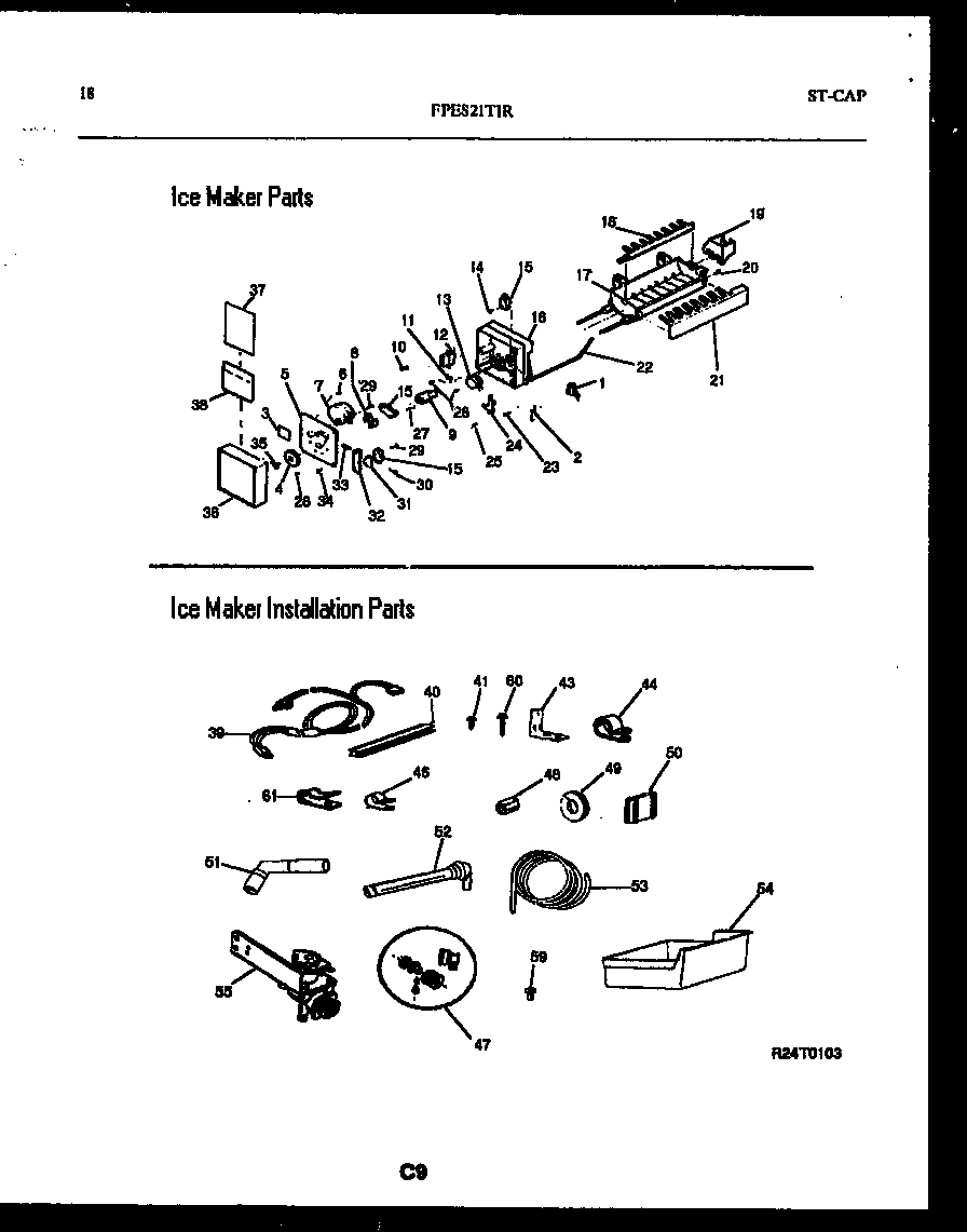 10 - ICE MAKER AND INSTALLATION PARTS