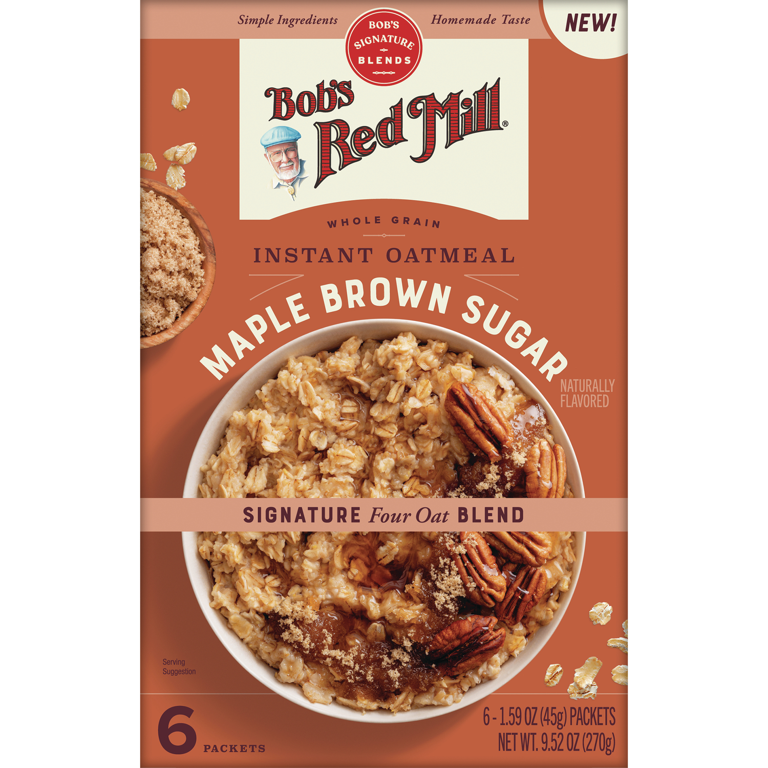Bob's Red Mill Instant Oatmeal - Maple Brown Sugar | 6 Packets